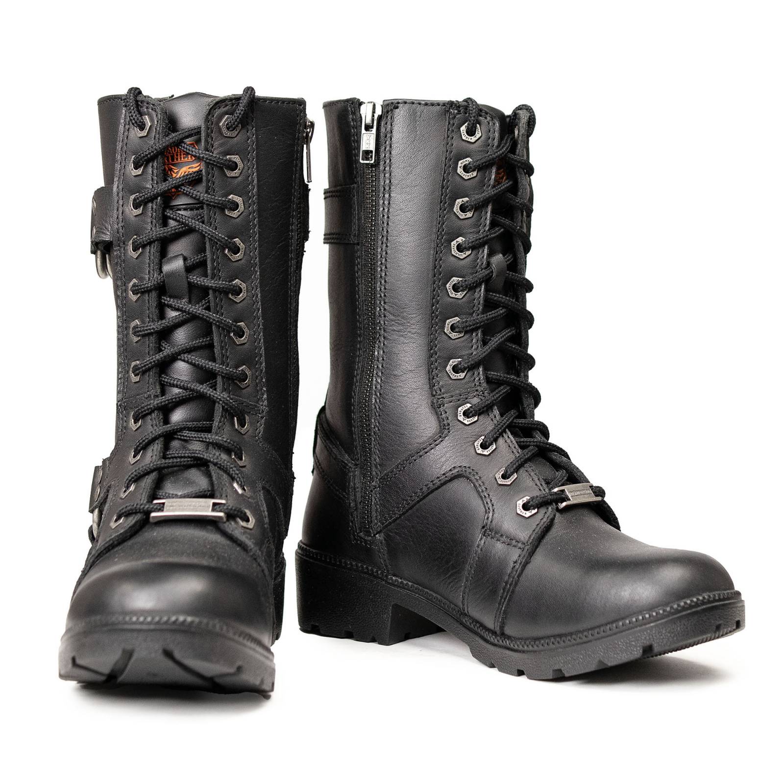 Milwaukee Leather Women's Premium Leather Motorcycle Riding Boots - Lace-To-Toe Harness - Zipper Closure - MBL9391 - Image 10