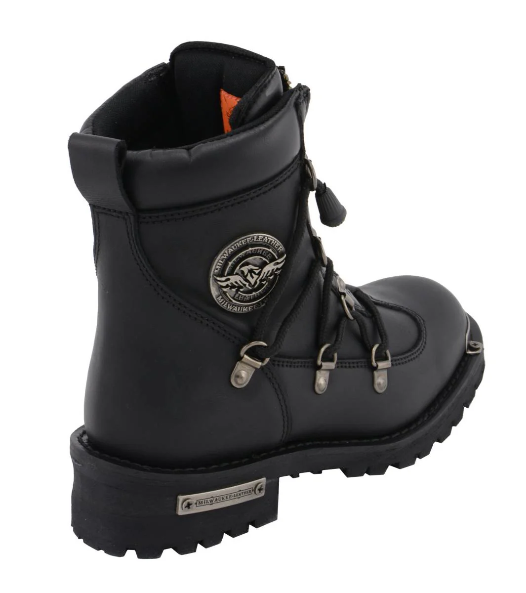 Milwaukee Leather MBL9375 Women's Premium Black Leather Diamond 6-Inch Twin Zipper Lock Motorccycle Riding Boots - Image 7