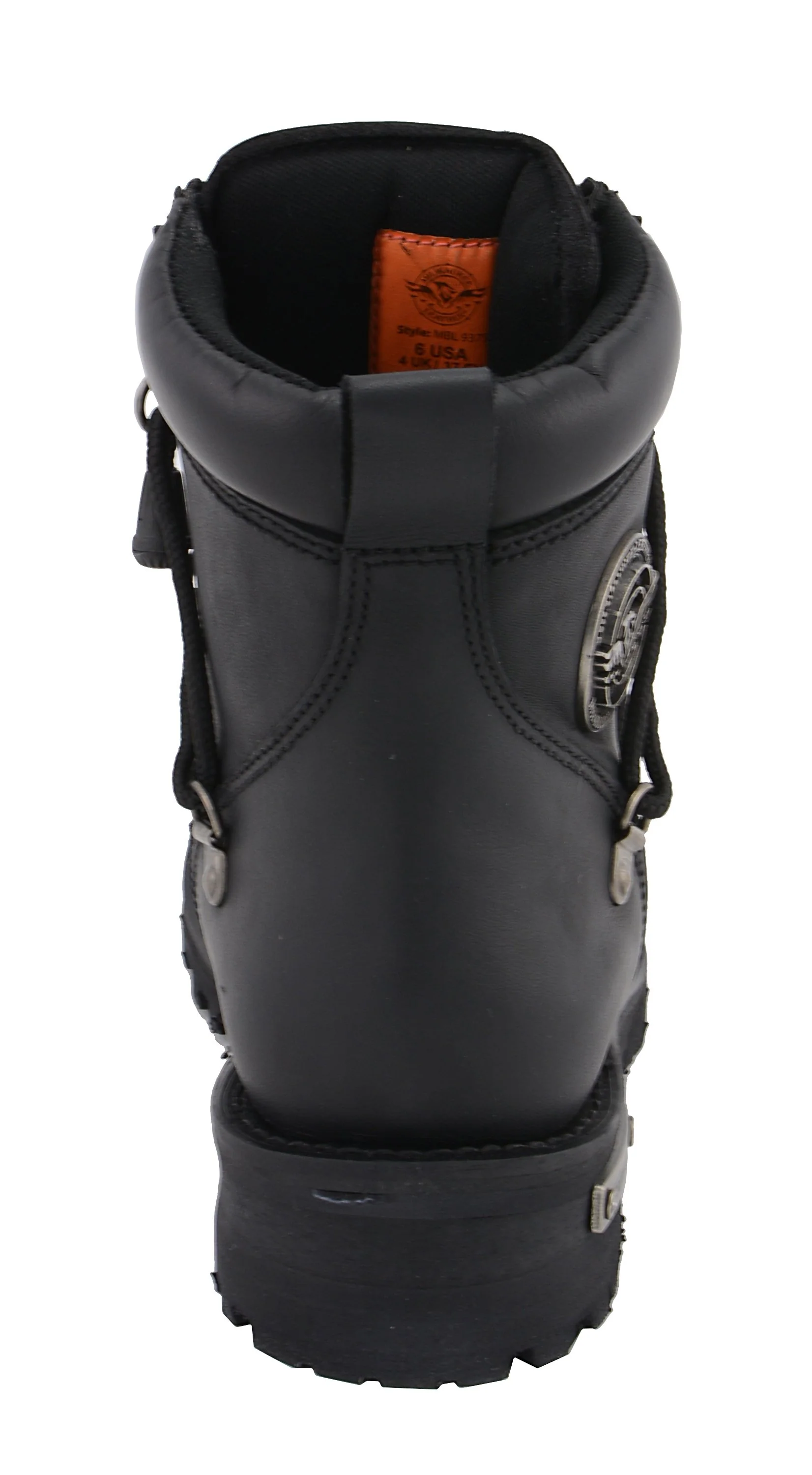 Milwaukee Leather MBL9375 Women's Premium Black Leather Diamond 6-Inch Twin Zipper Lock Motorccycle Riding Boots - Image 8