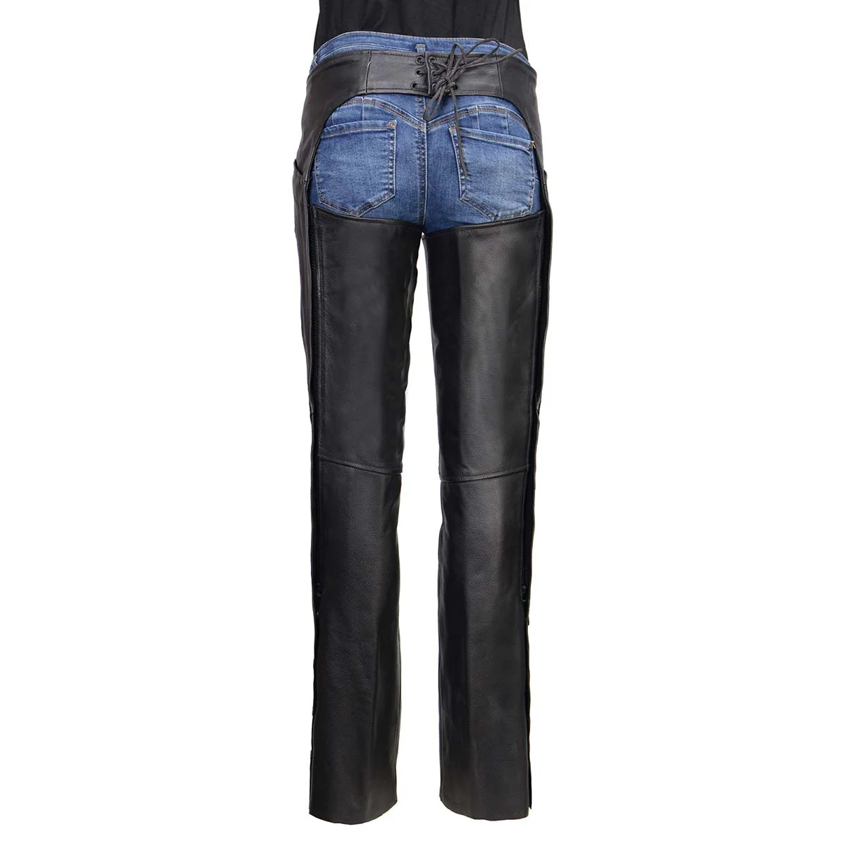 Milwaukee Leather Women's Leather Motorcycle Chaps w/ Embroidery Detail, Adjustable Fit Riding Gear - LKL16703 - Image 10