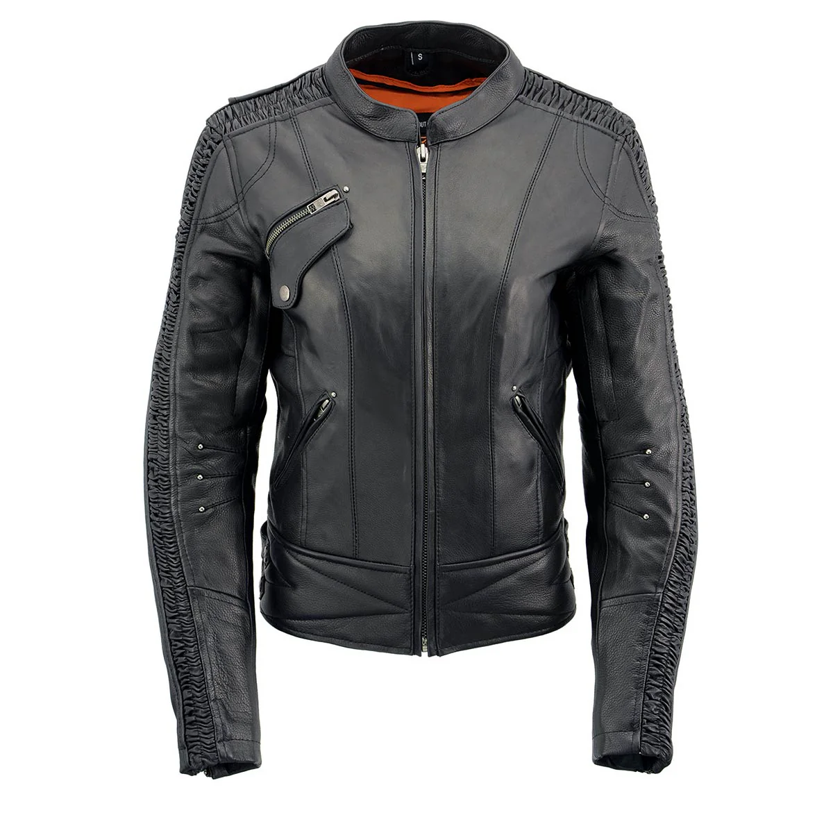 Milwaukee Leather MLL2570 Women's Black 'Phoenix Embroidered' Leather Motorcycle Jacket - Image 5