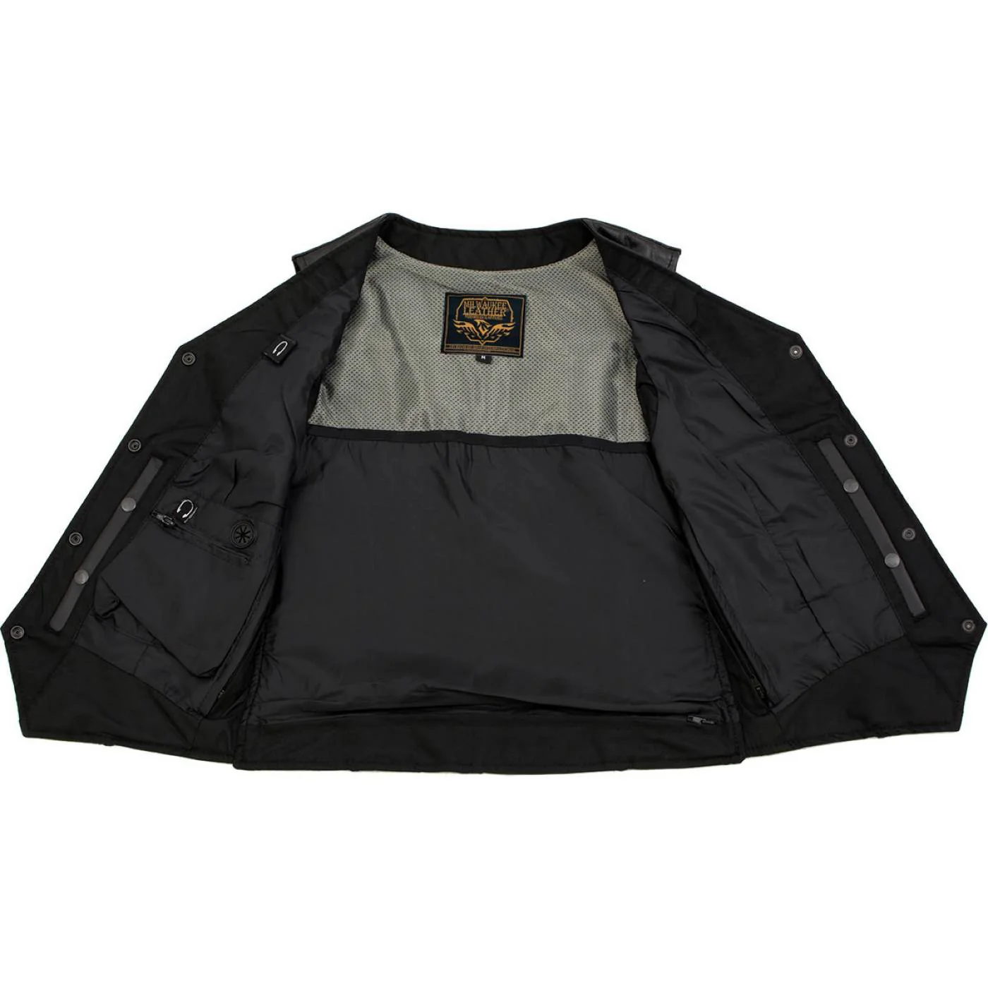Milwaukee Leather Women's Road Queen Black Braided Buffalo Leather Motorcycle Vest - LKL4713 - Image 14