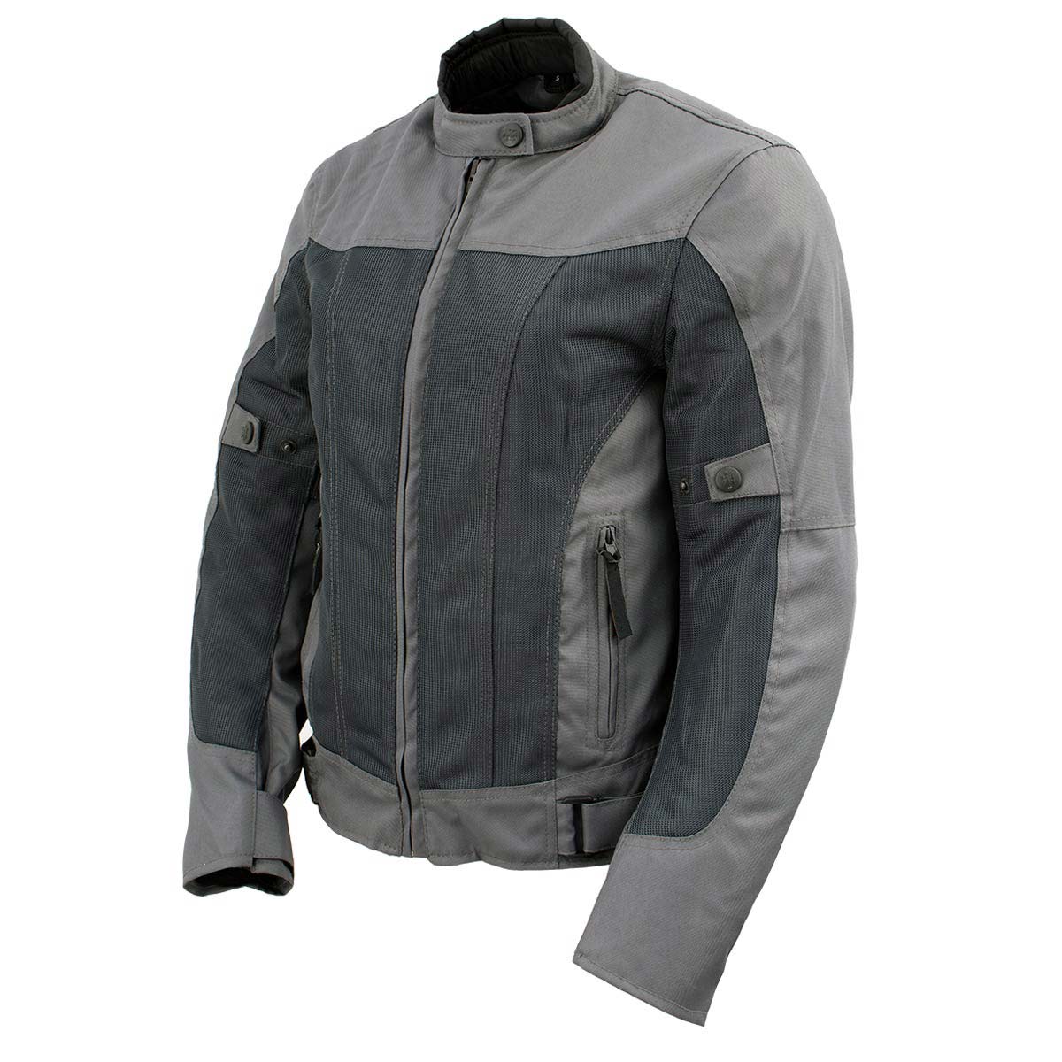 Milwaukee Leather Women's Shade Black/Grey Textile Motorcycle Jacket w/ CE Armor - MPL22707 - Image 10