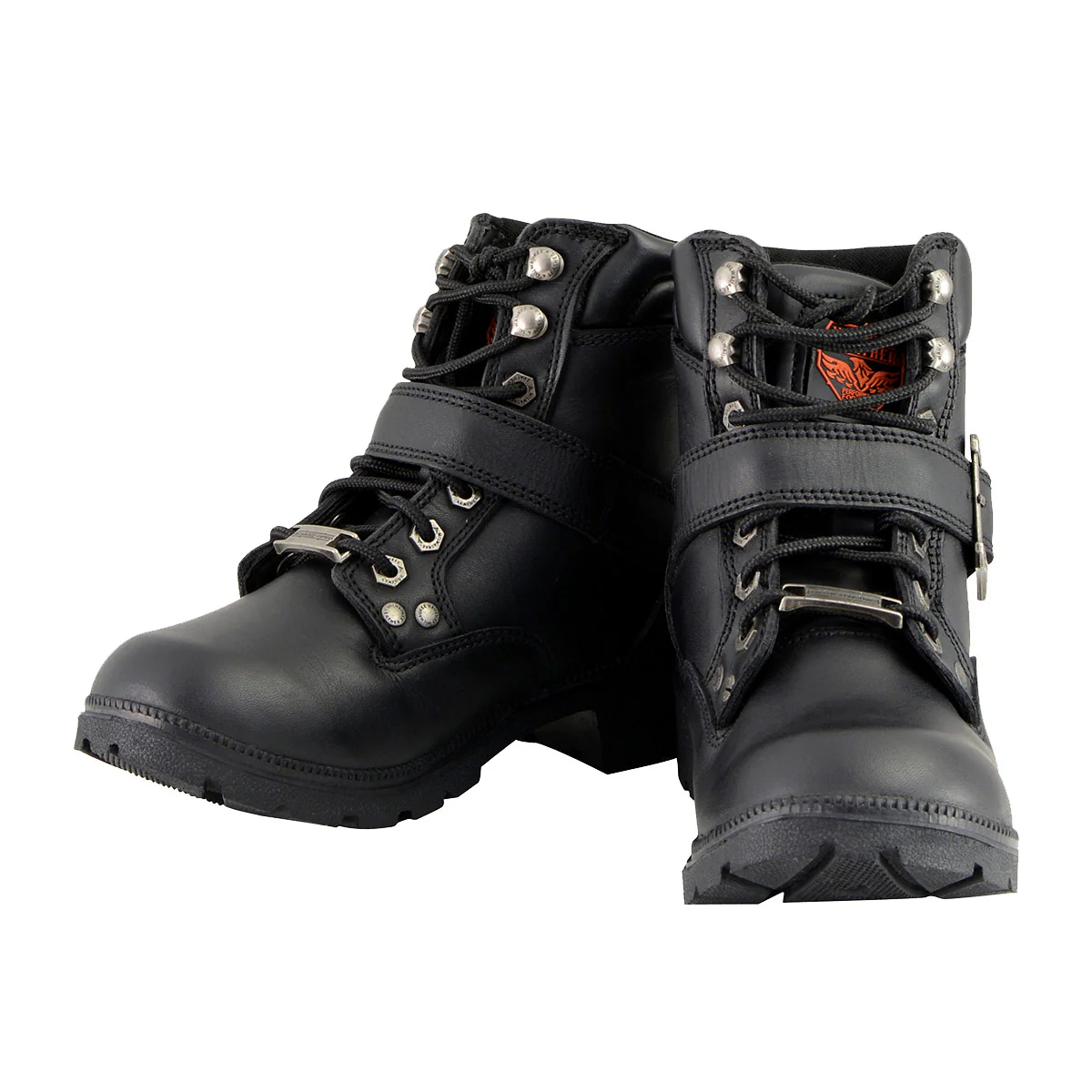 Milwaukee Leather MBL9310 Women's Lace-Up Black Leather Engineer Motorcycle Rider Boots - Image 5