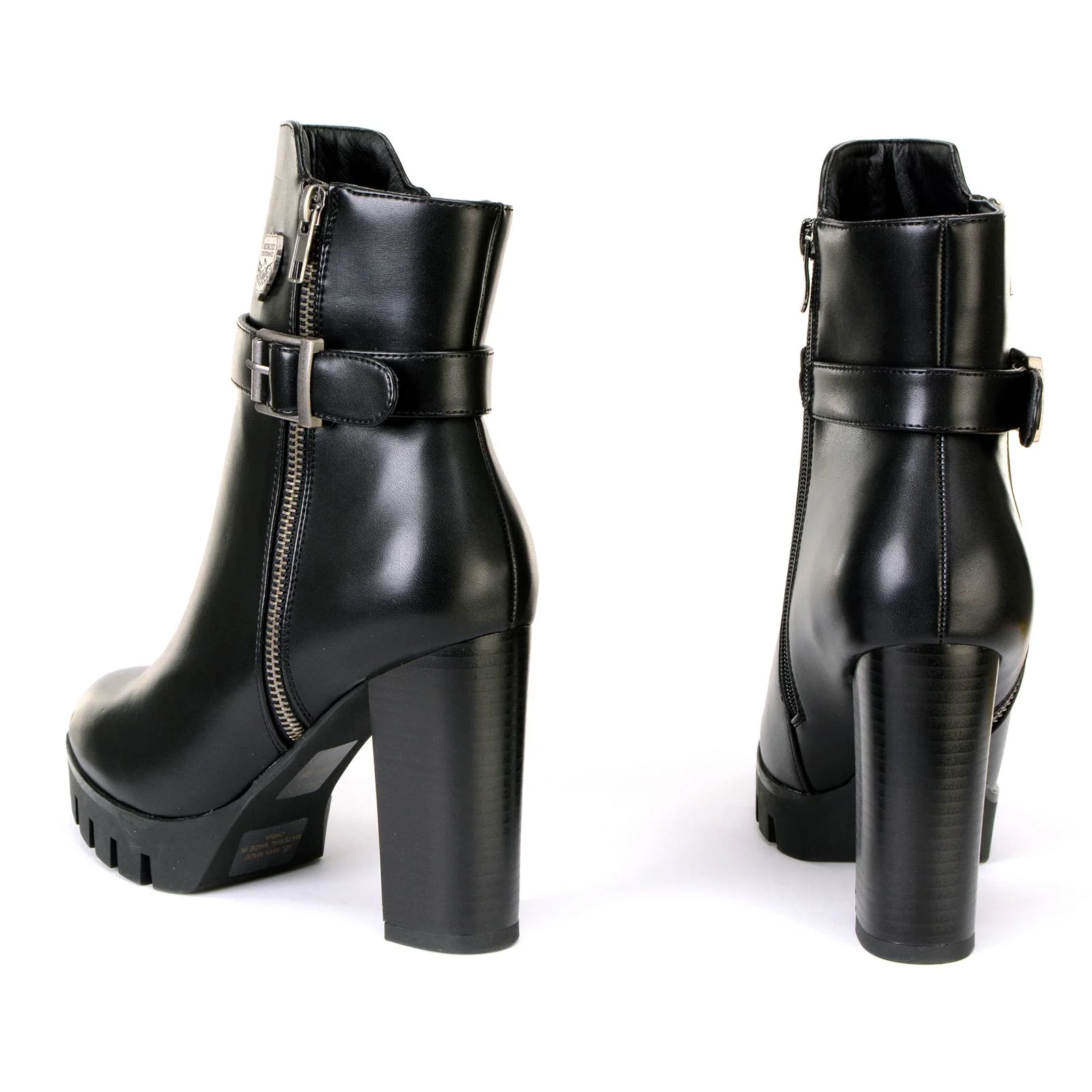Milwaukee Leather MBL9430 Women's Black Fashion Casual Boots with Side Zipper Entry - Image 8