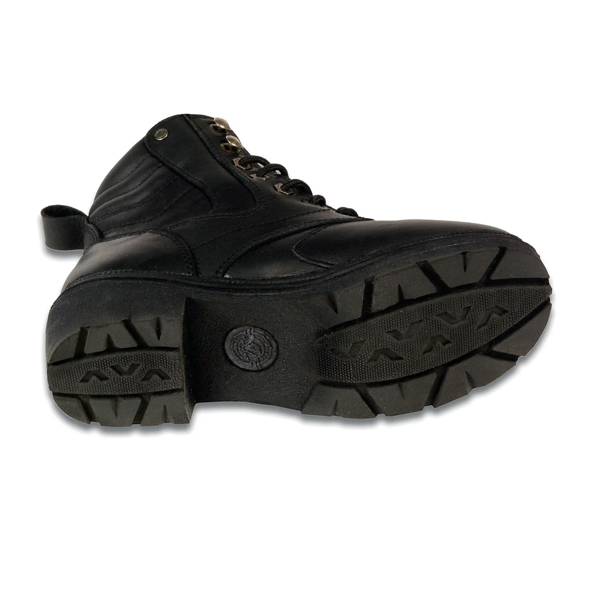 Milwaukee Leather MBL9320W Women's Black Premium Leather Wide-Width Lace-Up Motorcycle Rider Boots - Image 11