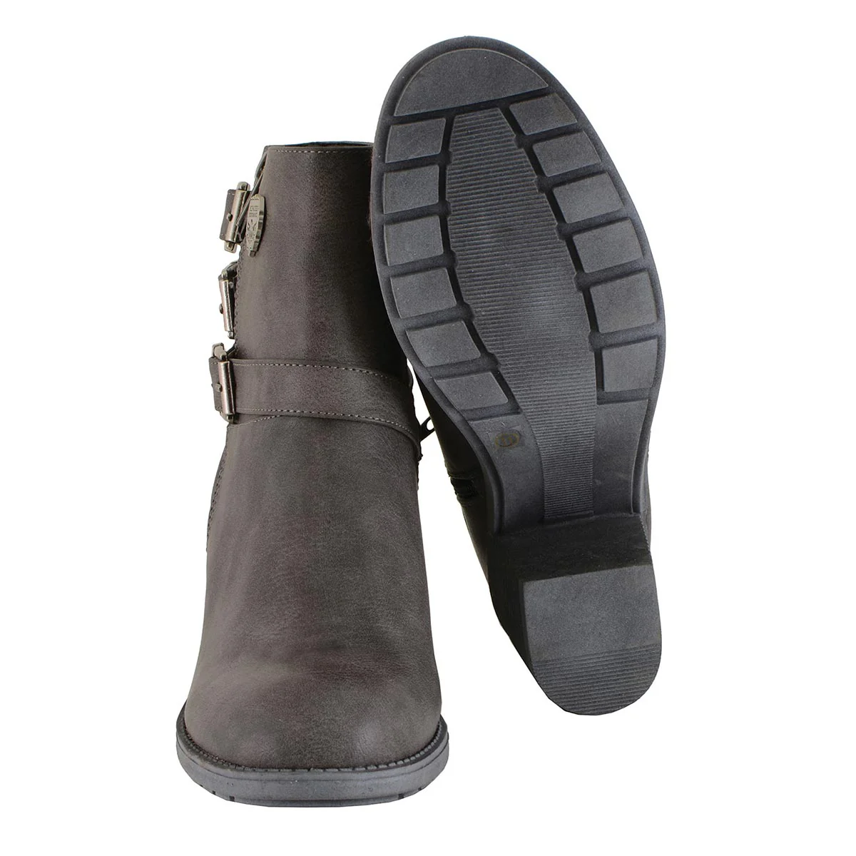 Milwaukee Leather MBL9406 Women's Stone Grey 3-Buckle Leather Boots with Platform Heel - Image 10