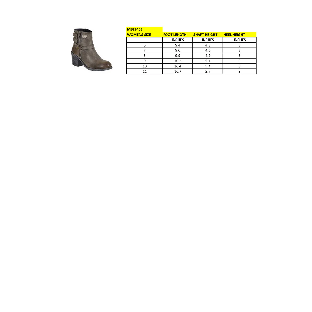 Milwaukee Leather MBL9406 Women's Stone Grey 3-Buckle Leather Boots with Platform Heel - Image 3