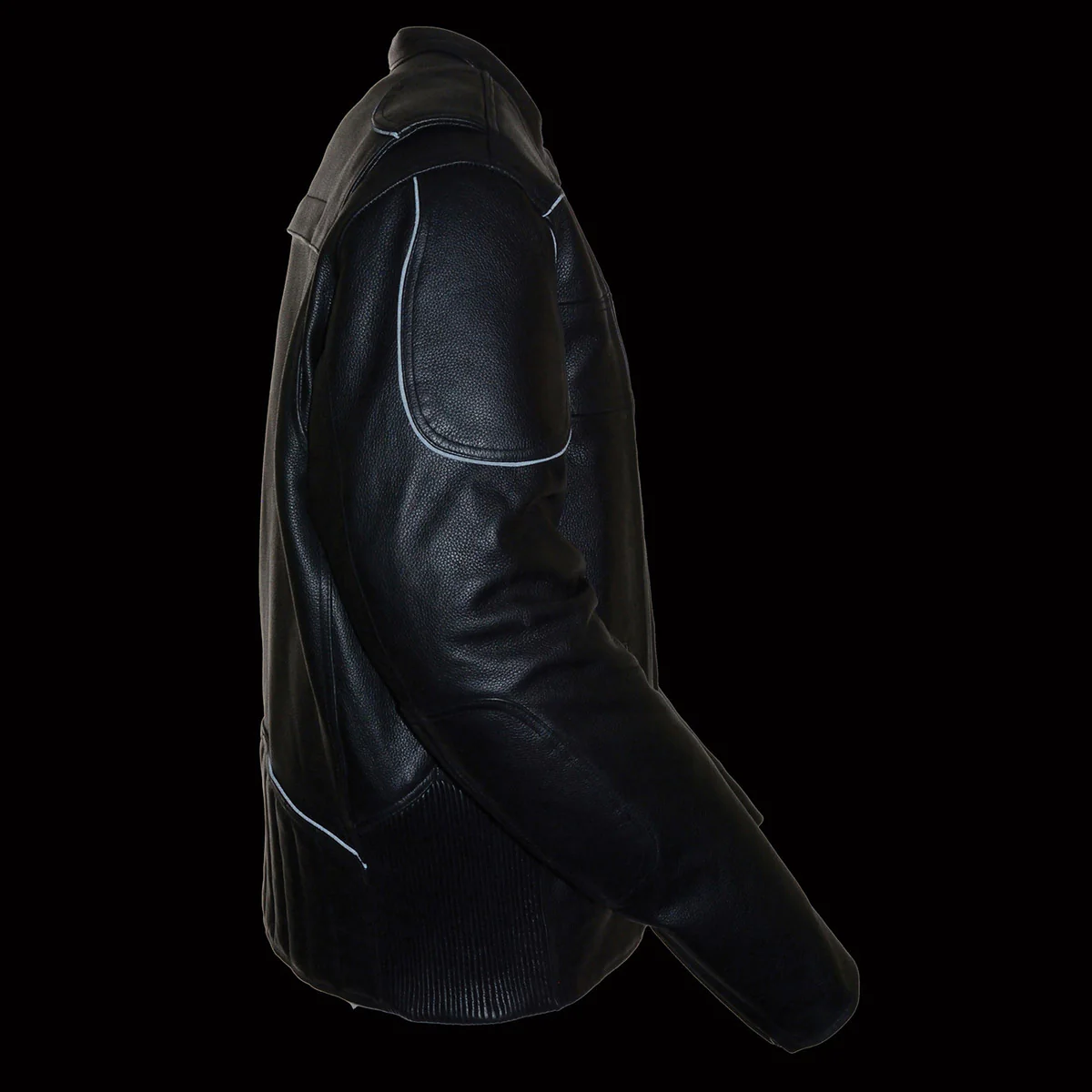 Milwaukee Leather X1952 Women's Embroidered Wing and Stud Design Black Leather Scooter Jacket - Image 6