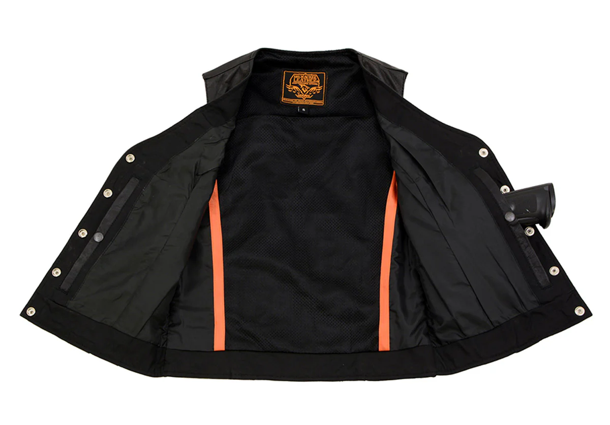 Milwaukee Leather XS1216 Ladies Black Leather Vest with Front Laces - Image 3