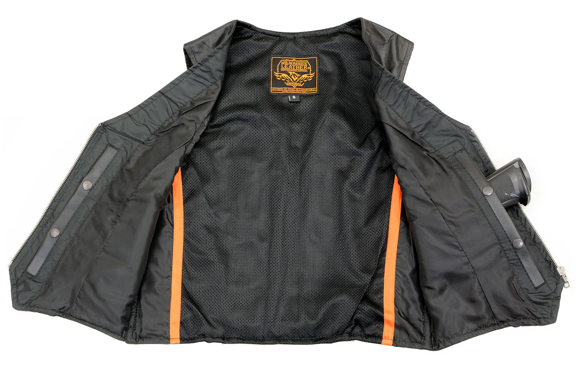 Milwaukee Leather XS1246 Ladies Black 'Braided' Classic Leather Vest - Image 6