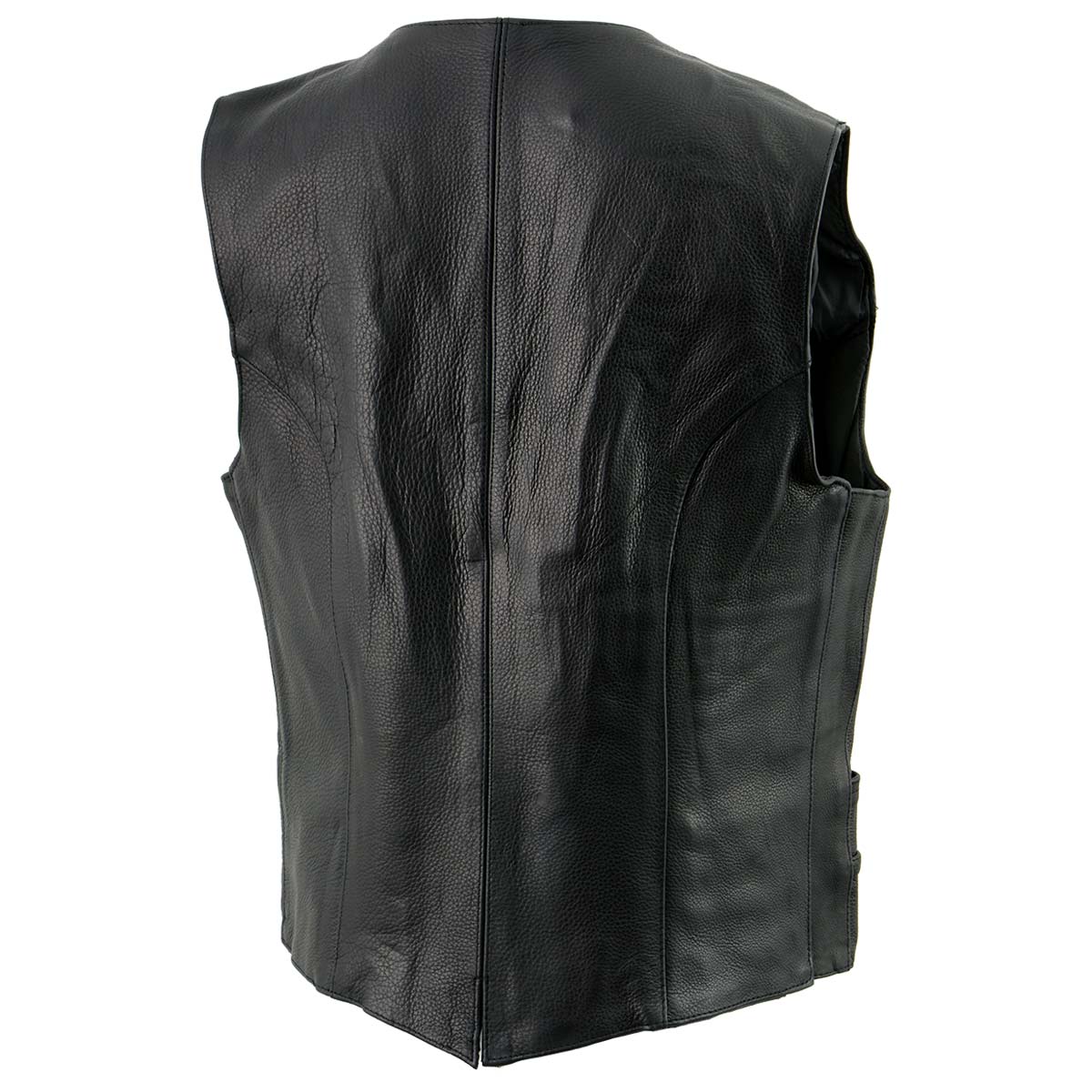 Milwaukee Leather XS1253 Women's Classic Black Leather Vest with Buffalo Nickel Snap Buttons - Image 7