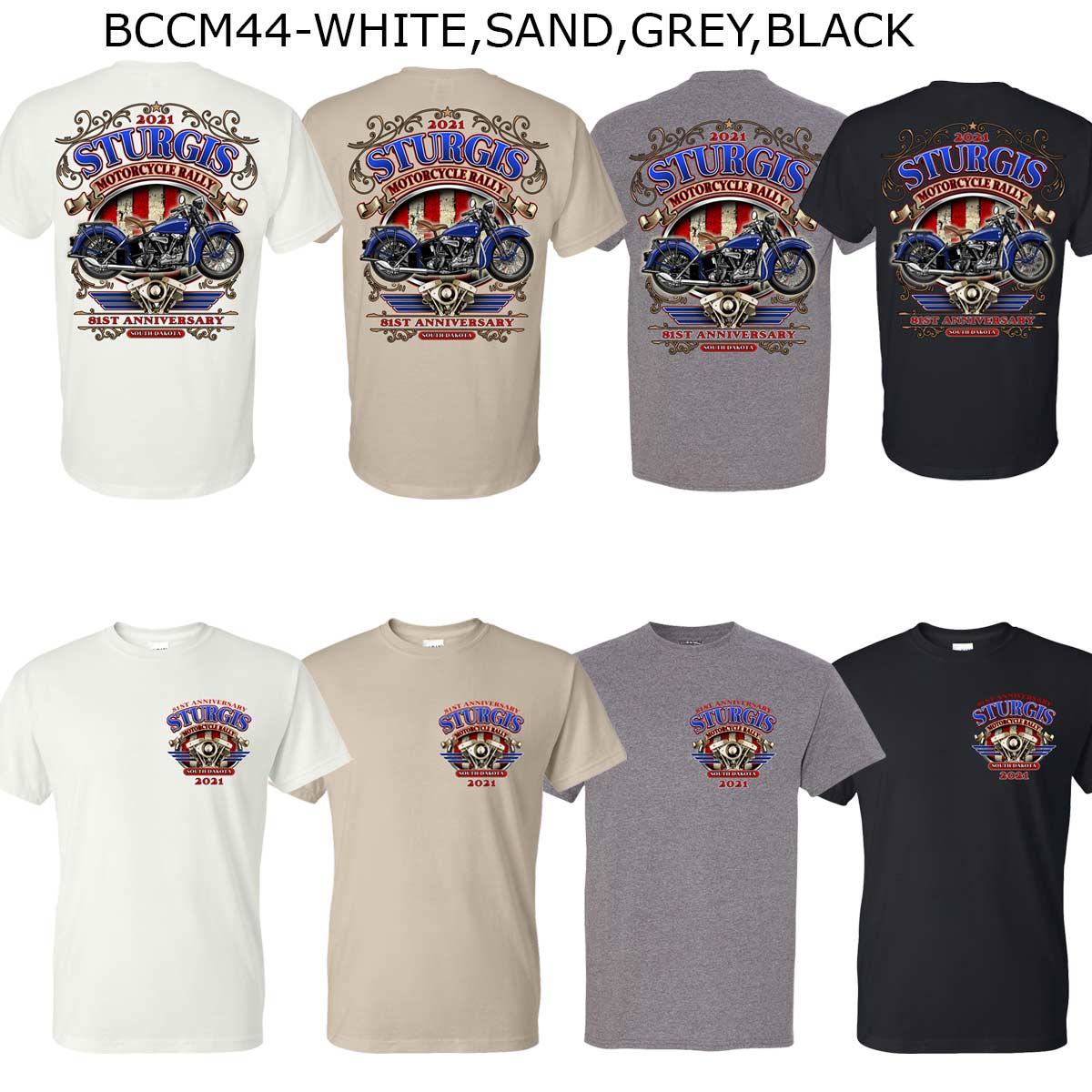Milwaukee Leather XS16008 Men’s 81st ‘Sturgis’ Assorted 4 for $30.00 T-Shirts - Image 5