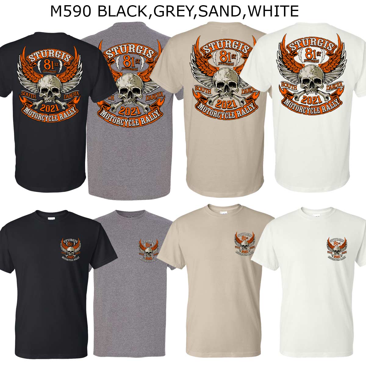 Milwaukee Leather XS16008 Men’s 81st ‘Sturgis’ Assorted 4 for $30.00 T-Shirts - Image 6