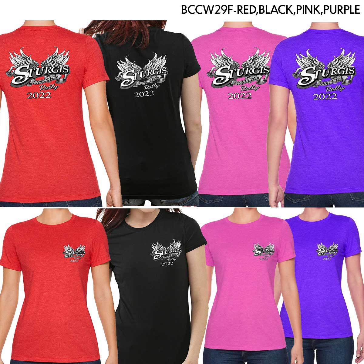 Milwaukee Leather XS26009 Women's 82nd ‘Sturgis’ Assorted 4 for $40.00 T-Shirts - Image 4