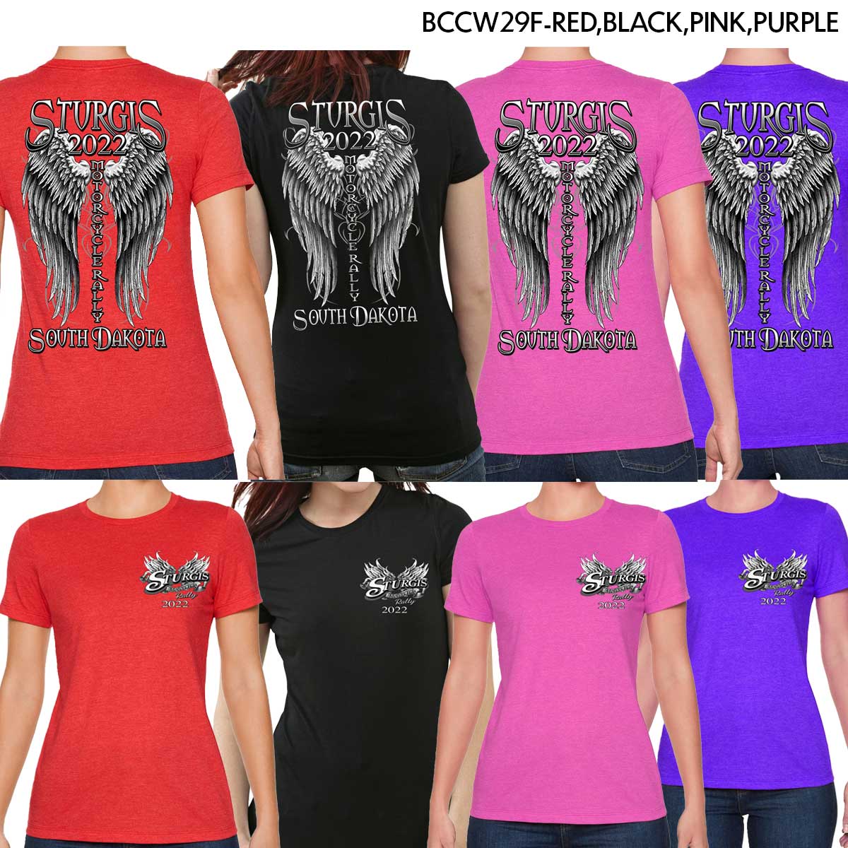 Milwaukee Leather XS26009 Women's 82nd ‘Sturgis’ Assorted 4 for $40.00 T-Shirts - Image 5
