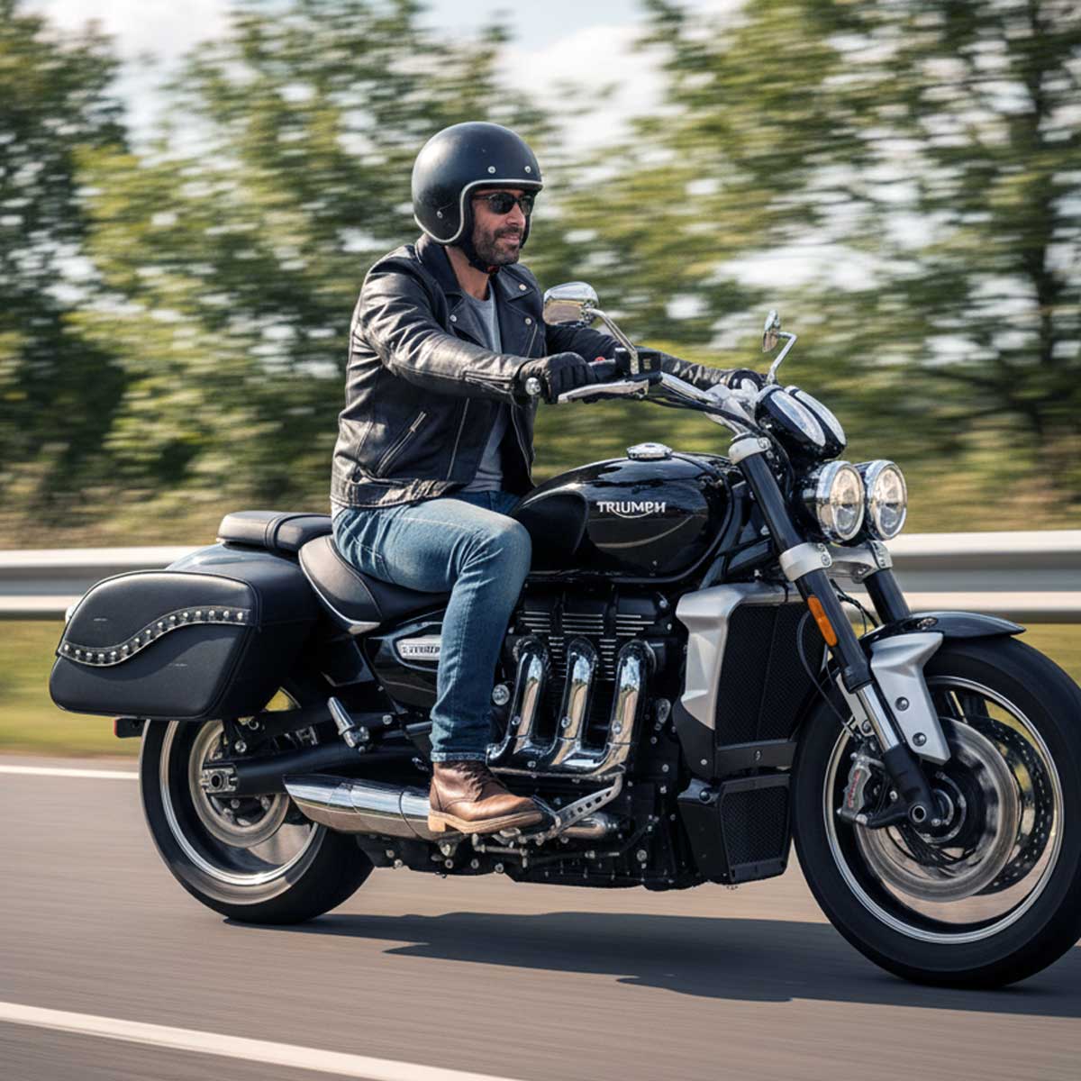 Milwaukee Leather SH646ZB Black Zip-Off PVC Studded Throw Over Motorcycle Saddlebags - Image 8