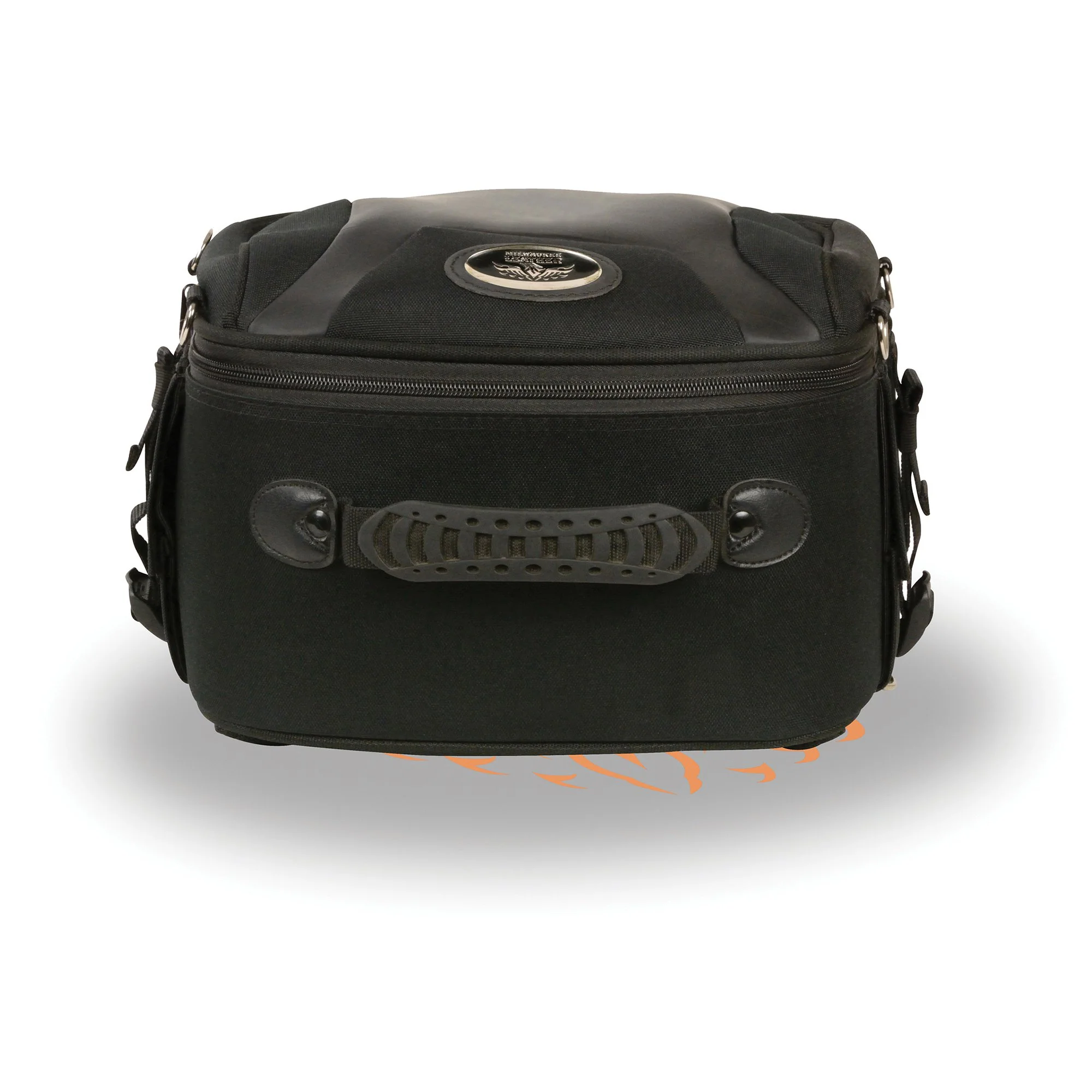 Milwaukee Leather MP8190 Small Black 'Sporty' Motorcycle Textile and PVC Sissy Bar Rack Bag - Image 2