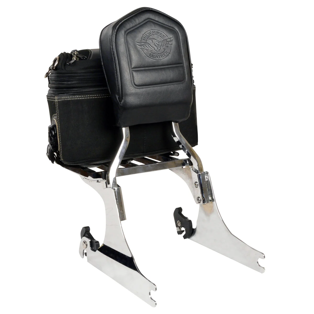 Milwaukee Leather MP8195 Small Black Textile and PVC Motorcycle Travel Rear Rack Bag - Image 4