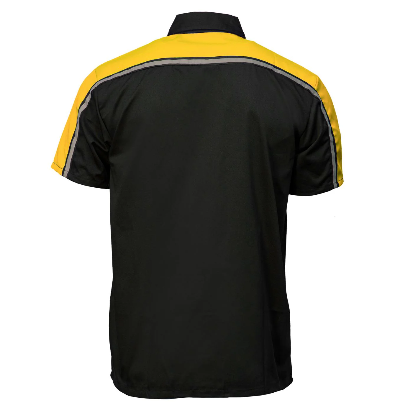 Milwaukee Motorcycle Clothing Co. Men’s Blk/Yellow Mechanic Work Shirt – w / Reflective Strip, Rider‑Built MDM11600 - Image 10