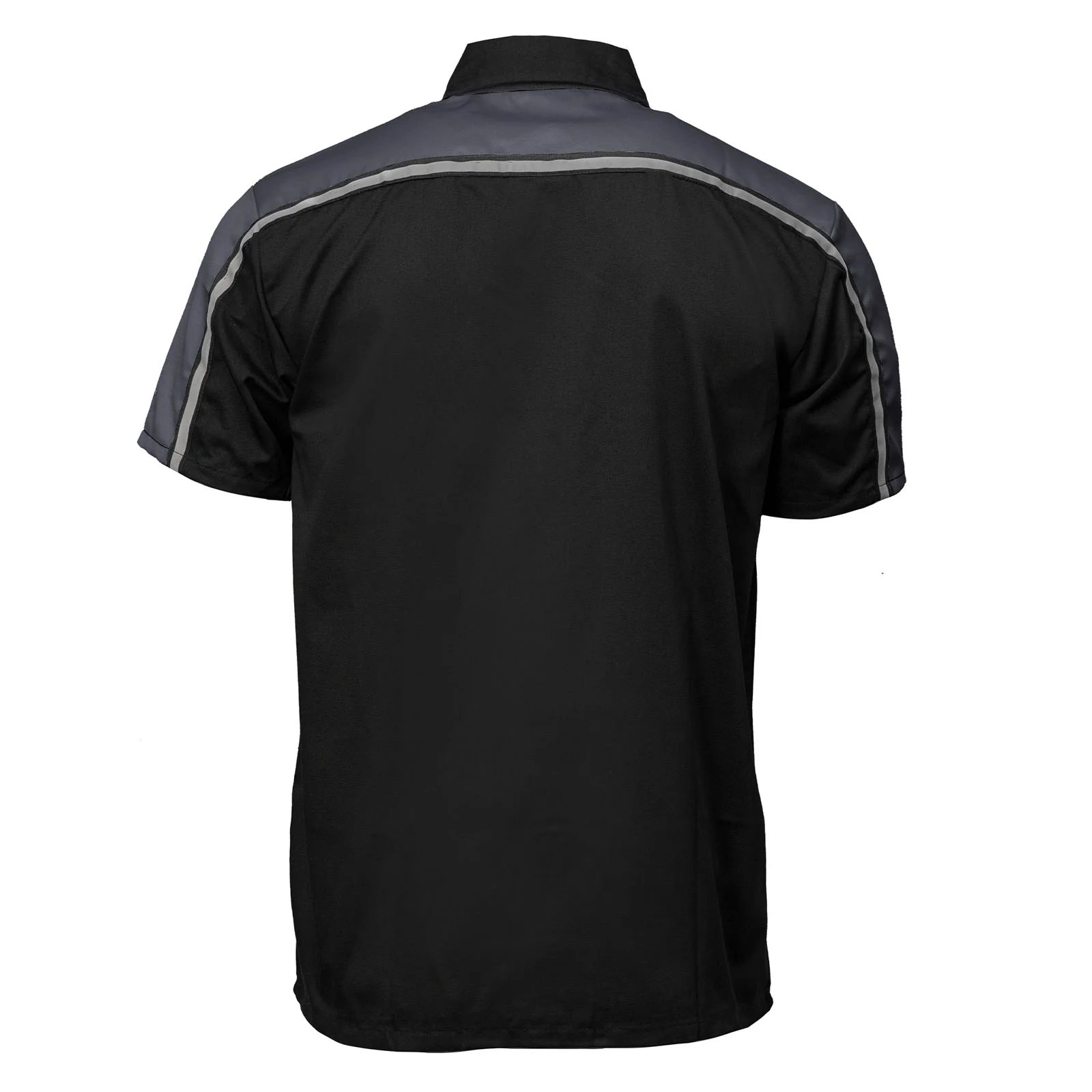 Milwaukee Motorcycle Clothing Co. Men’s Blk/Grey Mechanic Work Shirt – w / Reflective Strip, Rider‑Built MDM11601 - Image 10