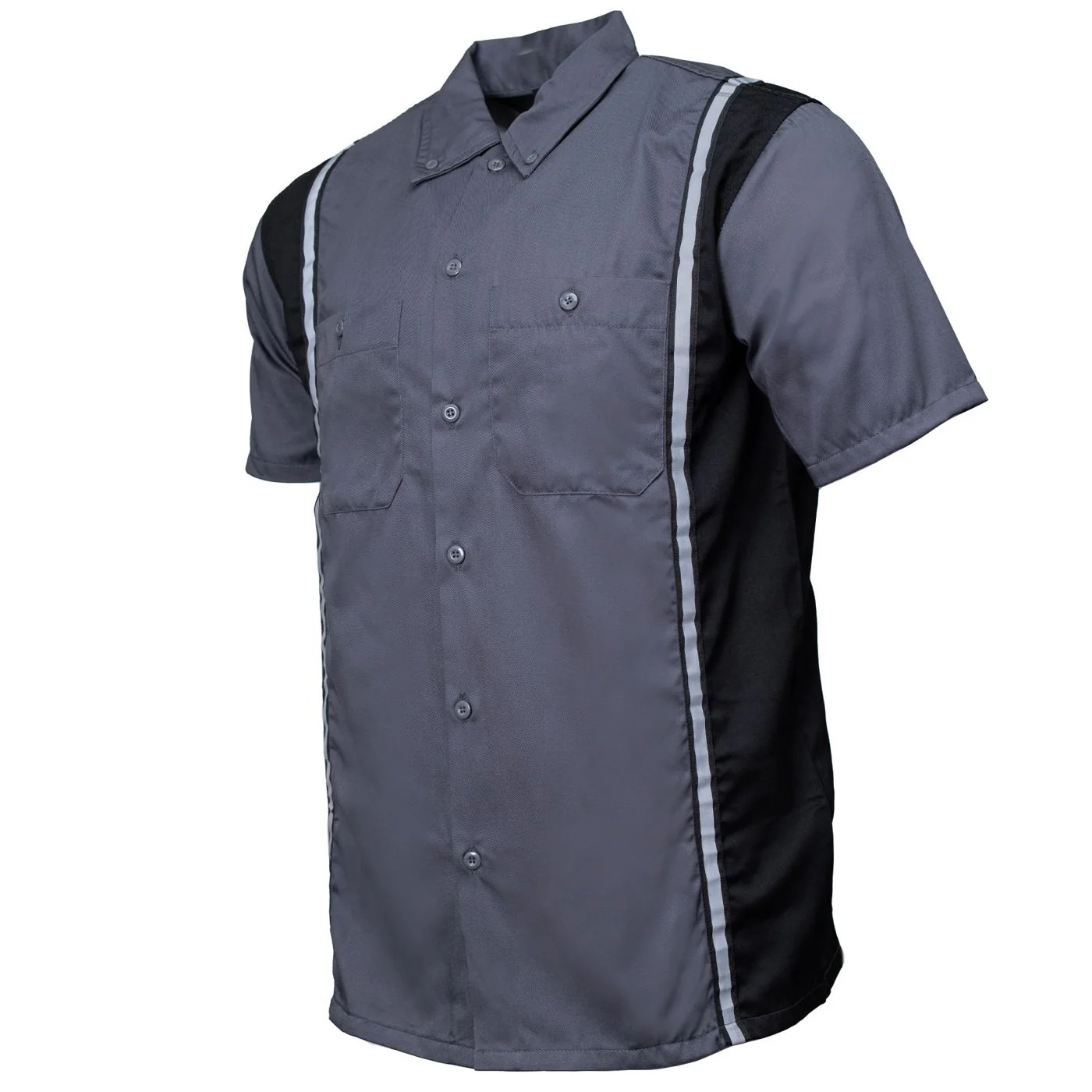 Milwaukee Motorcycle Clothing Co. Men’s Blk/Grey Mechanic Work Shirt – w / Reflective Strip, Rider‑Built MDM11612 - Image 11