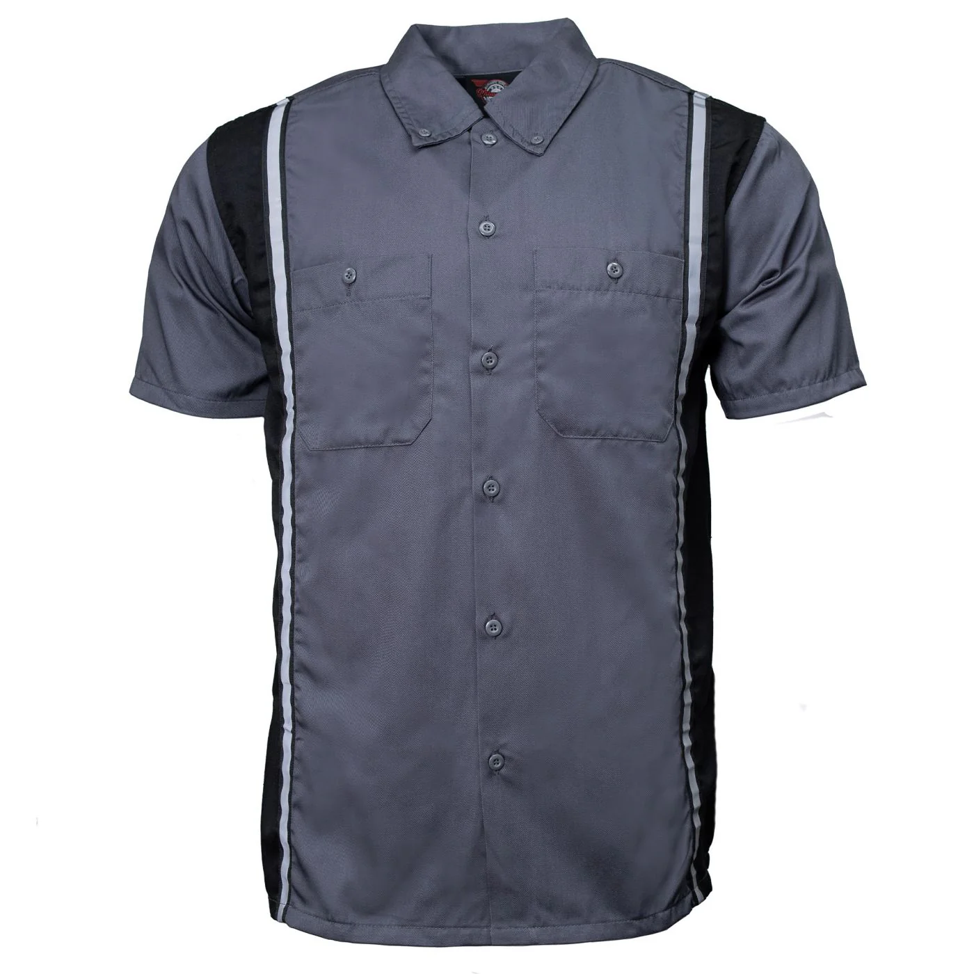 Milwaukee Motorcycle Clothing Co. Men’s Blk/Grey Mechanic Work Shirt – w / Reflective Strip, Rider‑Built MDM11612 - Image 12