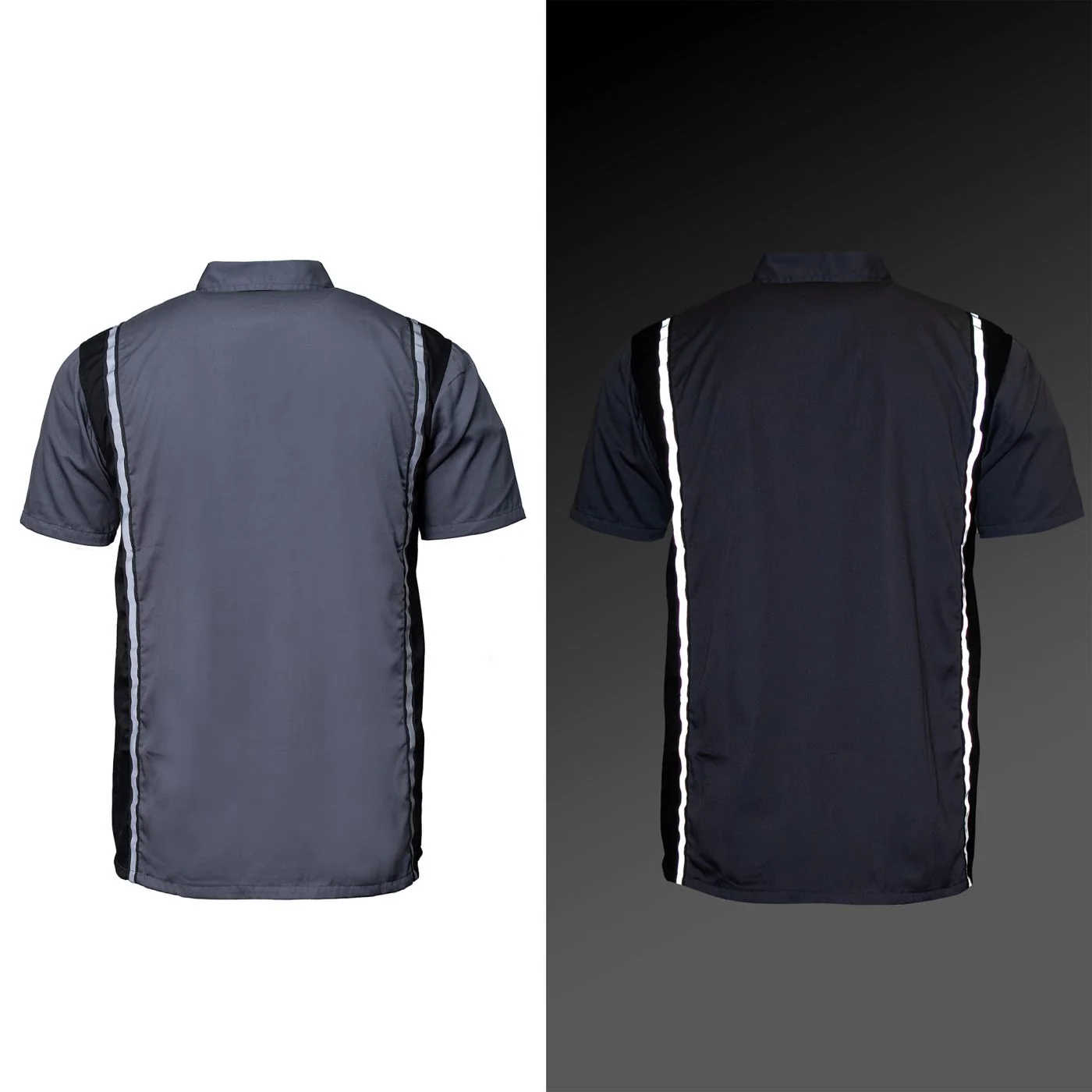 Milwaukee Motorcycle Clothing Co. Men’s Blk/Grey Mechanic Work Shirt – w / Reflective Strip, Rider‑Built MDM11612 - Image 8