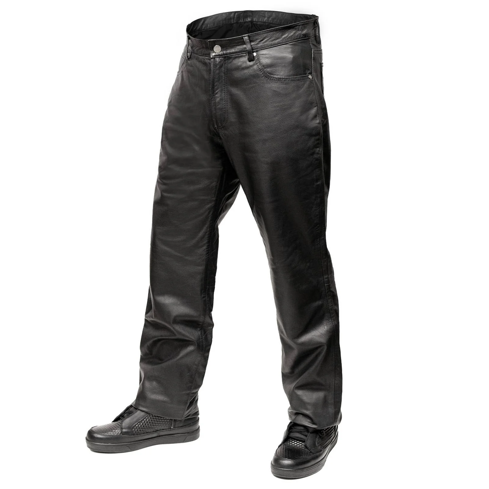Milwaukee Motorcycle Clothing Co. Men’s Branson Black Premium Leather Biker Lined Pants – 5-Pocket MMC50000 - Image 10