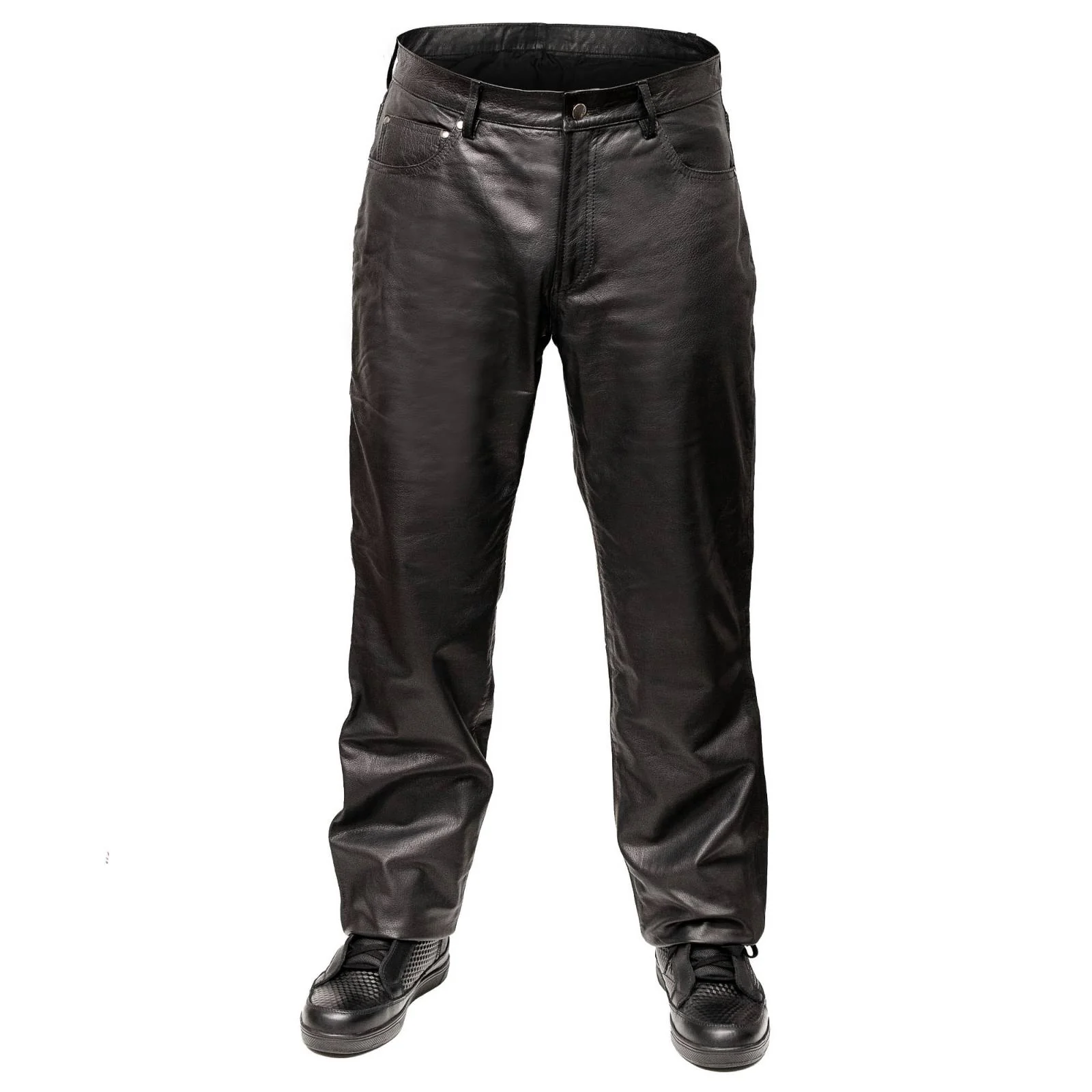 Milwaukee Motorcycle Clothing Co. Men’s Branson Black Premium Leather Biker Lined Pants – 5-Pocket MMC50000 - Image 9
