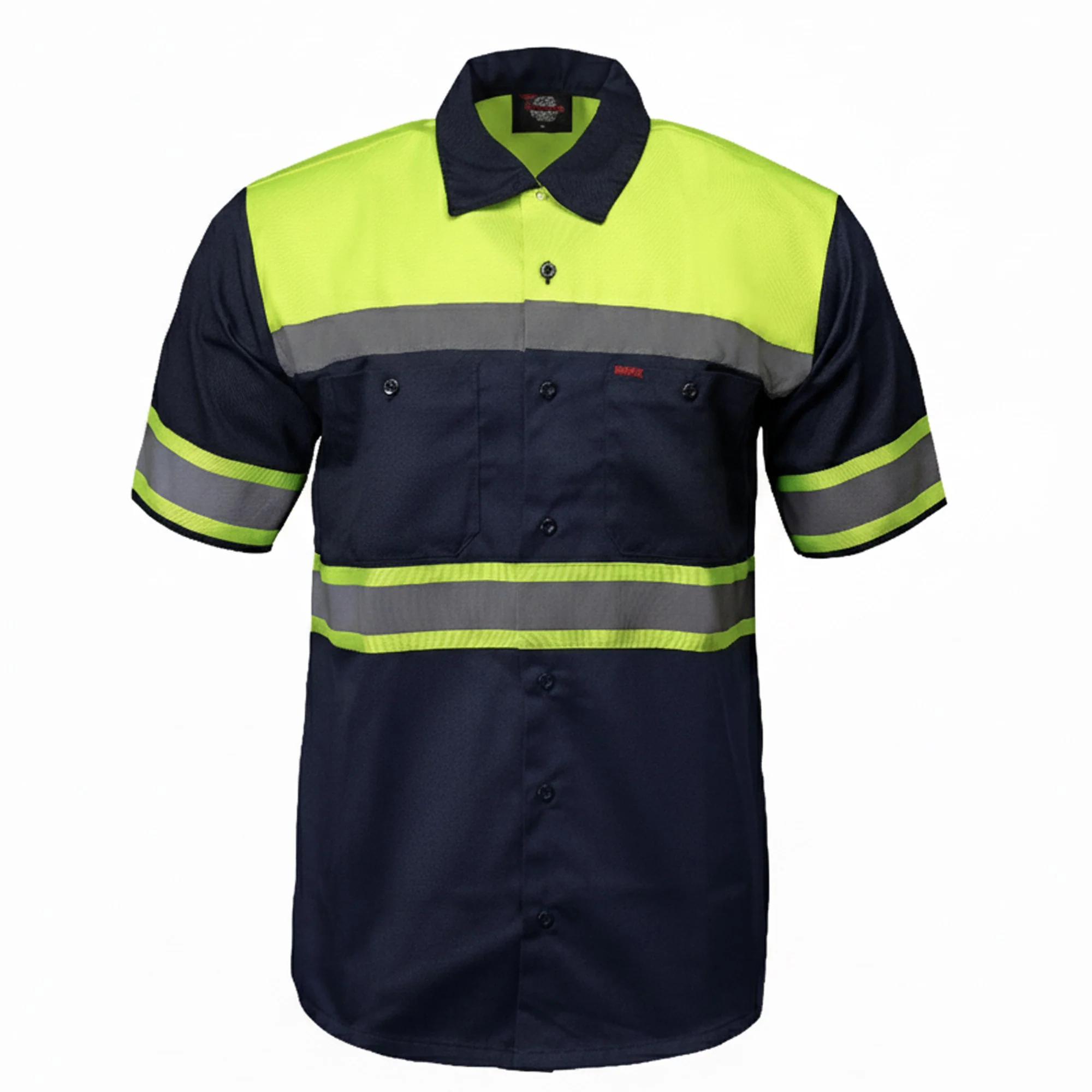 MMMCC Men’s Safeway Green/BlueMechanic Rider Ready Shirt w/ Reflective Strip MDM11614