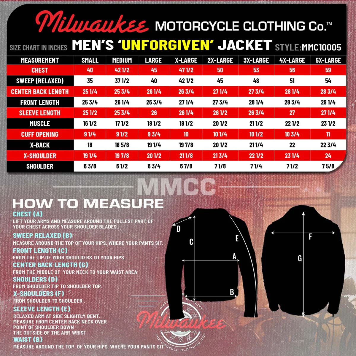 Milwaukee Motorcycle Clothing Co. Men's Unforgiven MC Style Vintage Brown Leather Jacket w/ Lapel Collar MMC10005 - Image 3