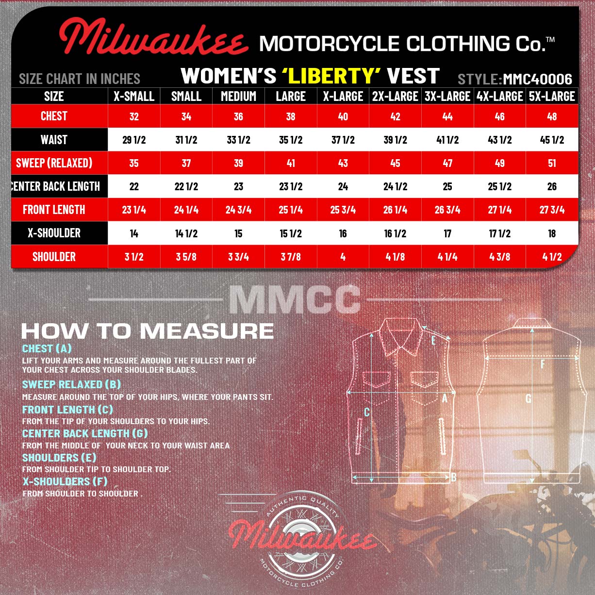 Milwaukee Motorcycle Clothing Co. Women’s Liberty Black and Purple Leather V-Neck Biker Vest w/ Side Lacing MMC40006 - Image 3