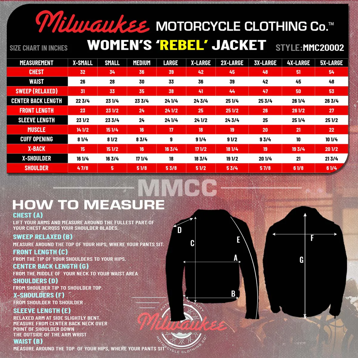 Milwaukee Motorcycle Clothing Co. Women’s Rebel Scooter Style Black Leather Biker Jacket w/ Mandarin Collar MMC20002 - Image 3