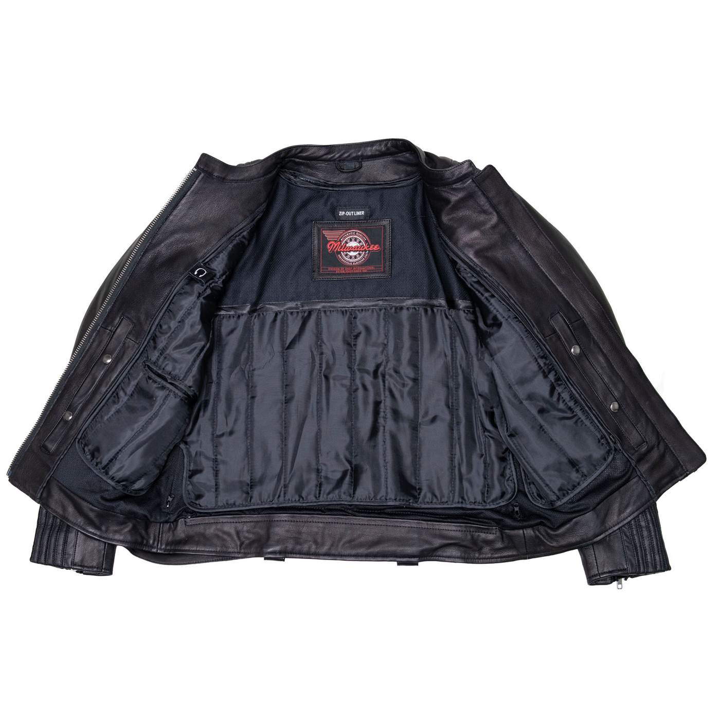Milwaukee Motorcycle Clothing Co. Women’s Rebel Scooter Style Black Leather Biker Jacket w/ Mandarin Collar MMC20002 - Image 6