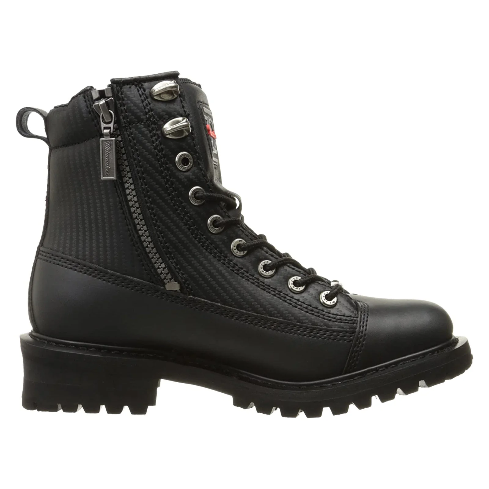 Milwaukee Motorcycle Clothing Company MB208 Accelerator Leather Women's Black Motorcycle Boots - Image 6
