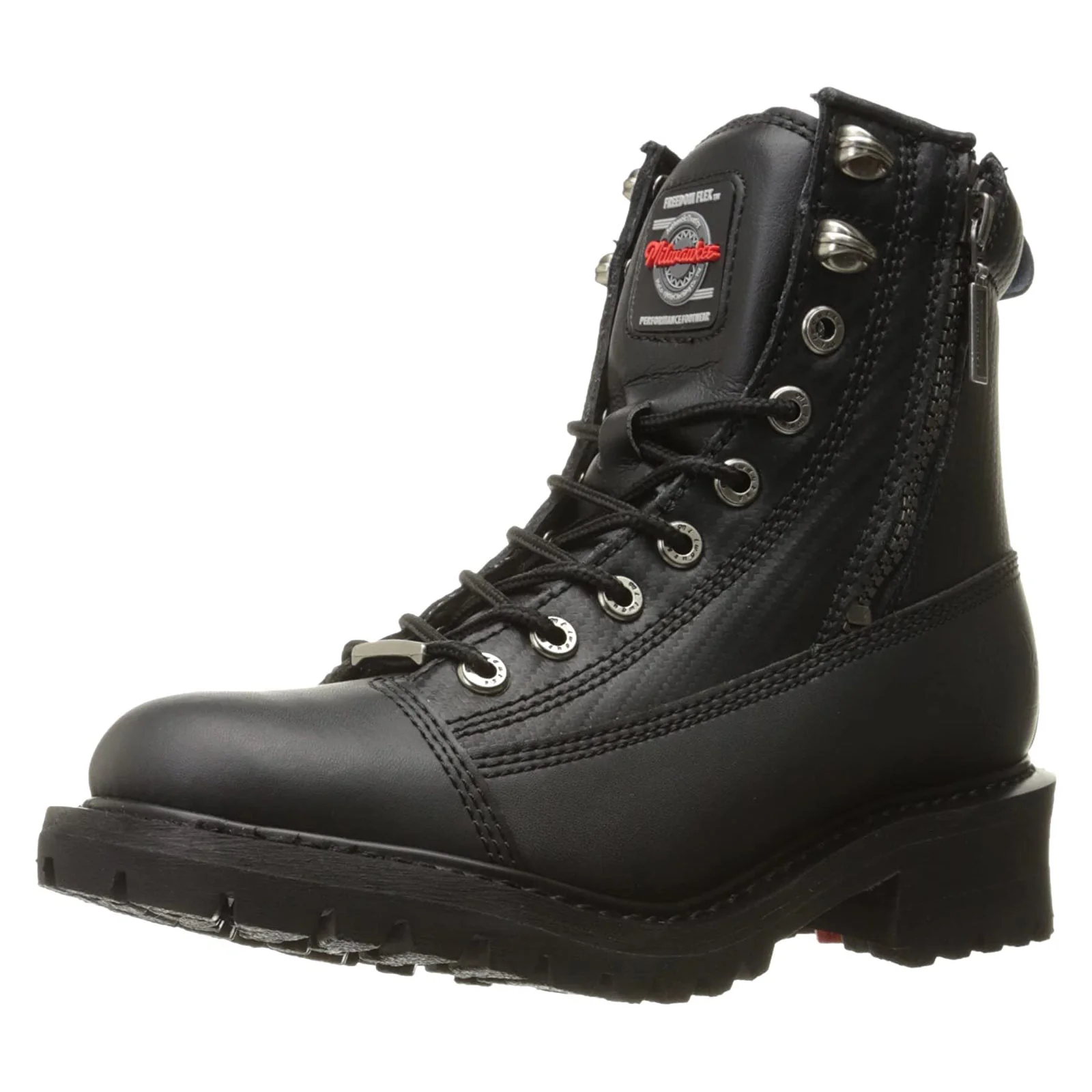 Milwaukee Motorcycle Clothing Company MB208 Accelerator Leather Women's Black Motorcycle Boots - Image 8