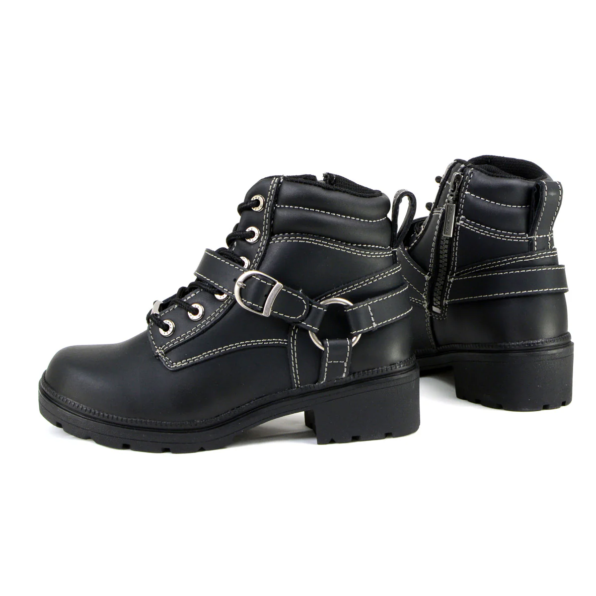 Milwaukee Motorcycle Clothing Company MB228 Paragon Leather Women's Black Motorcycle Boots - Image 4