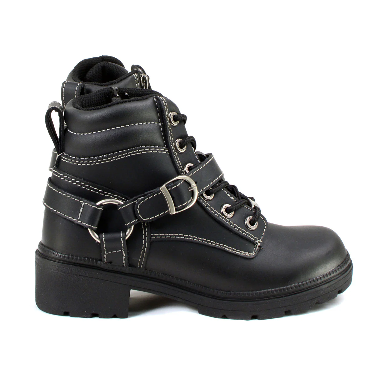 Milwaukee Motorcycle Clothing Company MB228 Paragon Leather Women's Black Motorcycle Boots - Image 7