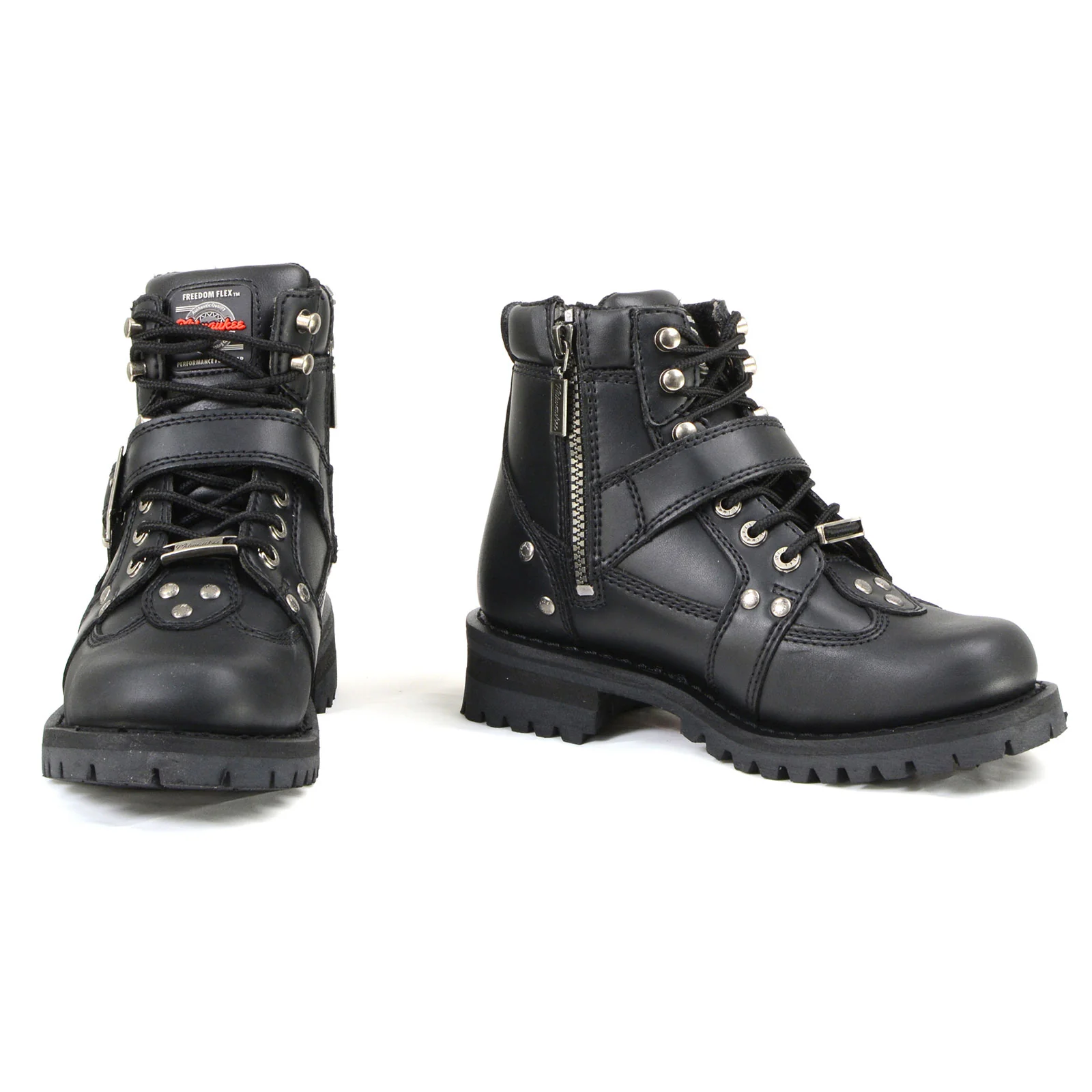 Milwaukee Motorcycle Clothing Company MB233 Road Captain Leather Women's Black Motorcycle Boots - Image 10