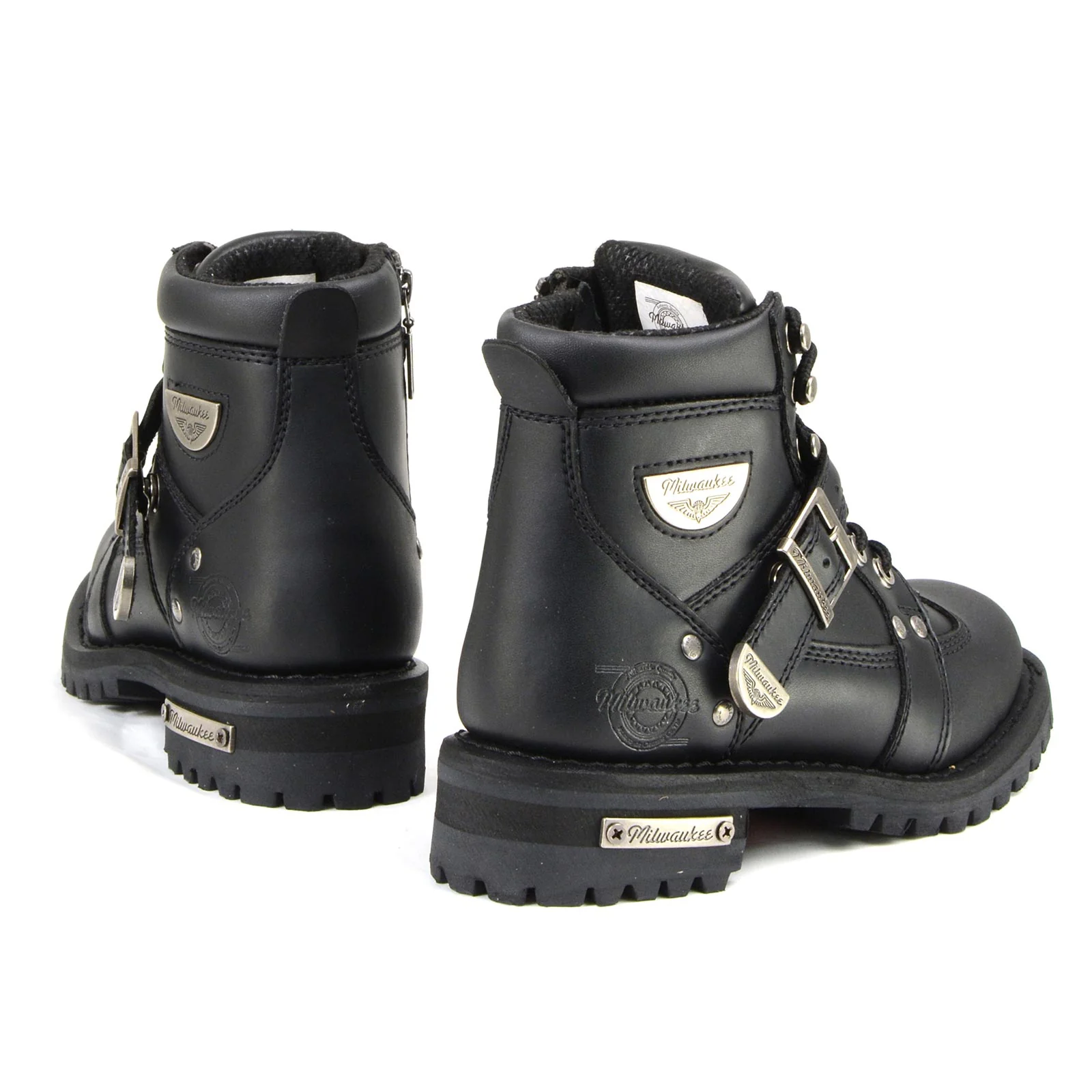 Milwaukee Motorcycle Clothing Company MB233 Road Captain Leather Women's Black Motorcycle Boots - Image 6