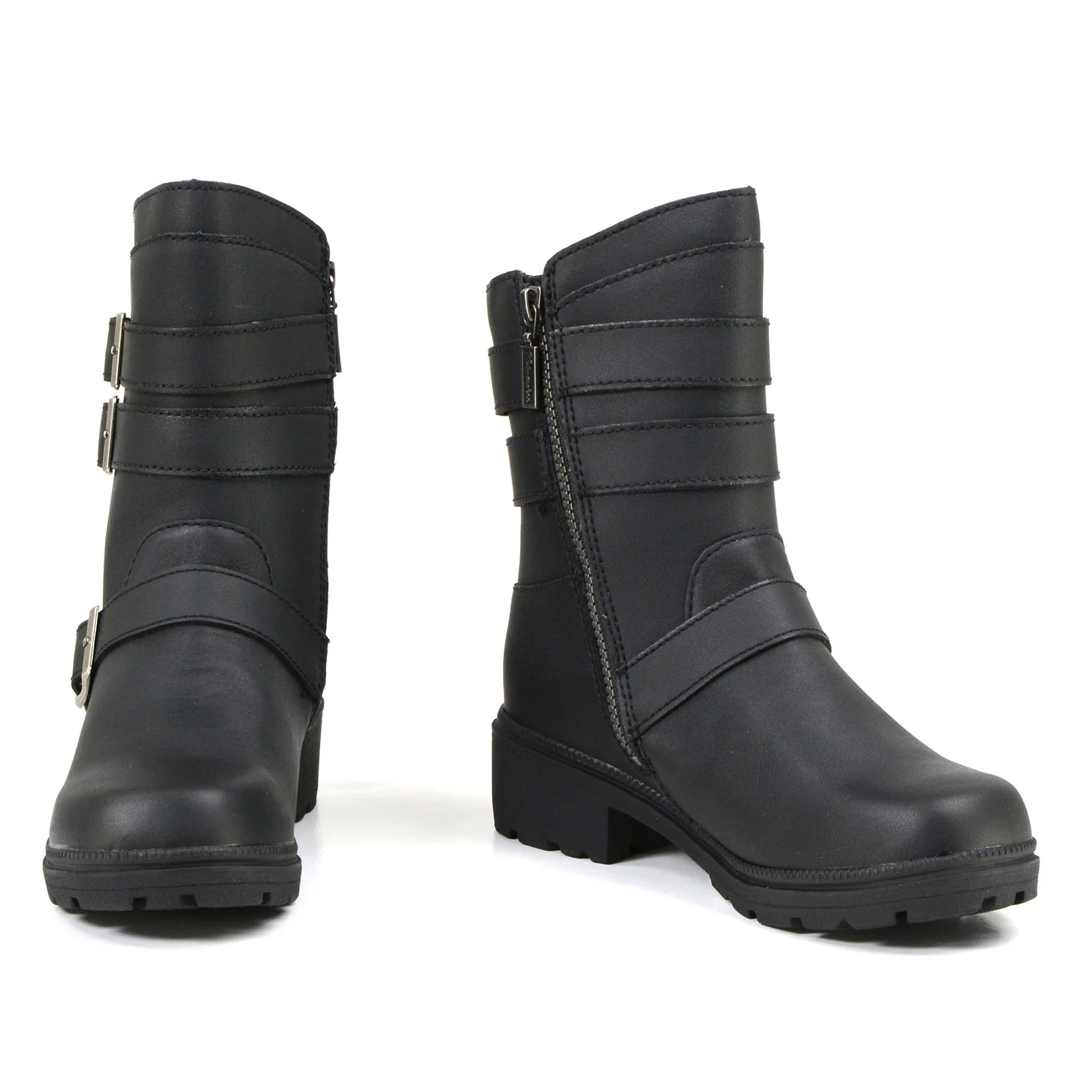 Milwaukee Motorcycle Clothing Company MB253 Cameo Leather Women's Black Motorcycle Boots - Image 10