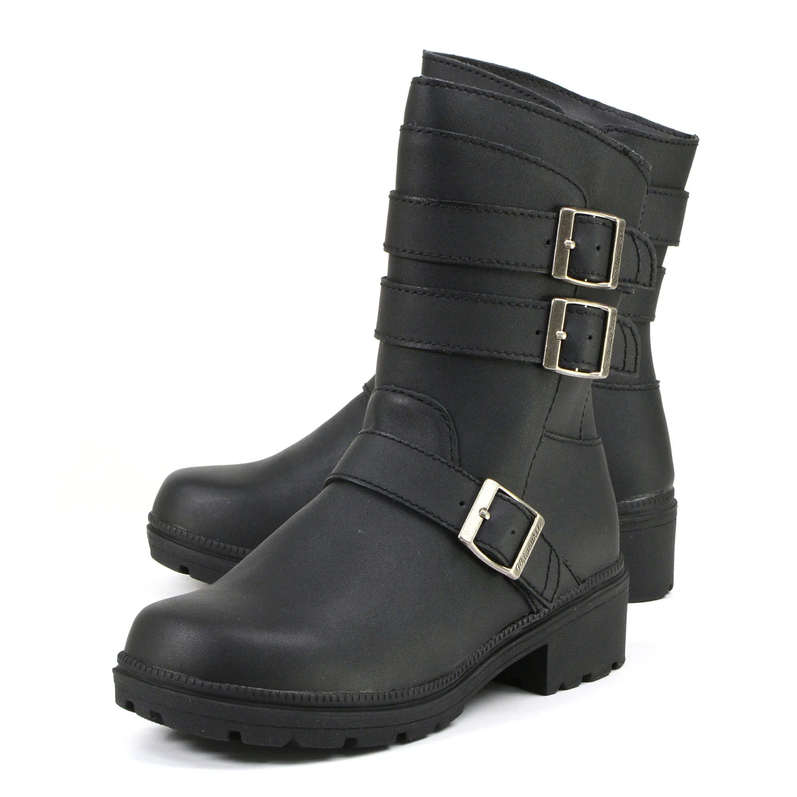 Milwaukee Motorcycle Clothing Company MB253 Cameo Leather Women's Black Motorcycle Boots - Image 3