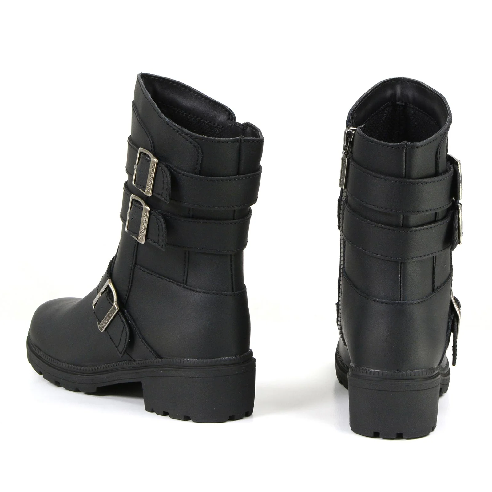 Milwaukee Motorcycle Clothing Company MB253 Cameo Leather Women's Black Motorcycle Boots - Image 5