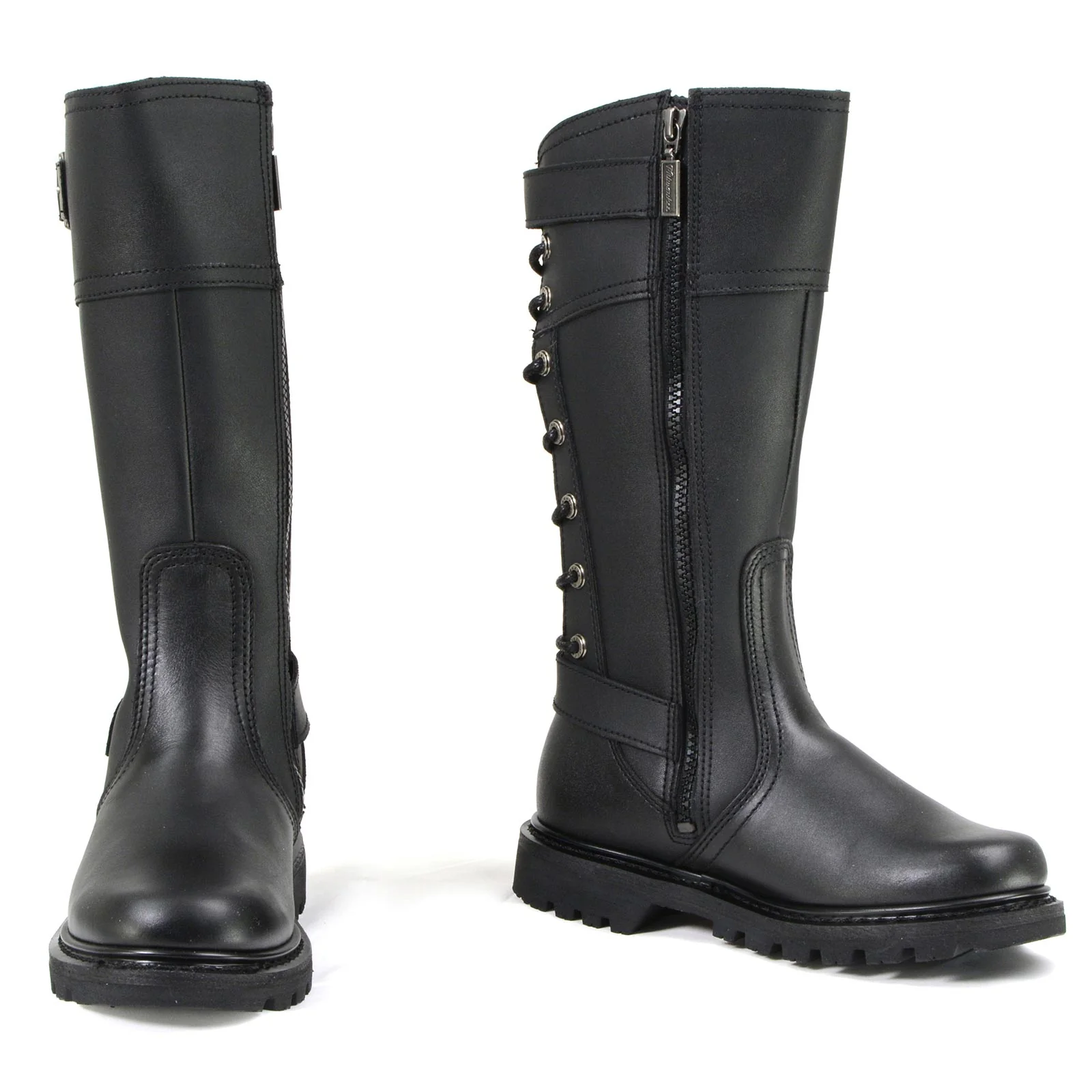 Milwaukee Motorcycle Clothing Company MB255 Dream Girl Women's 12 Inch Black Leather Motorcycle Boots - Image 3