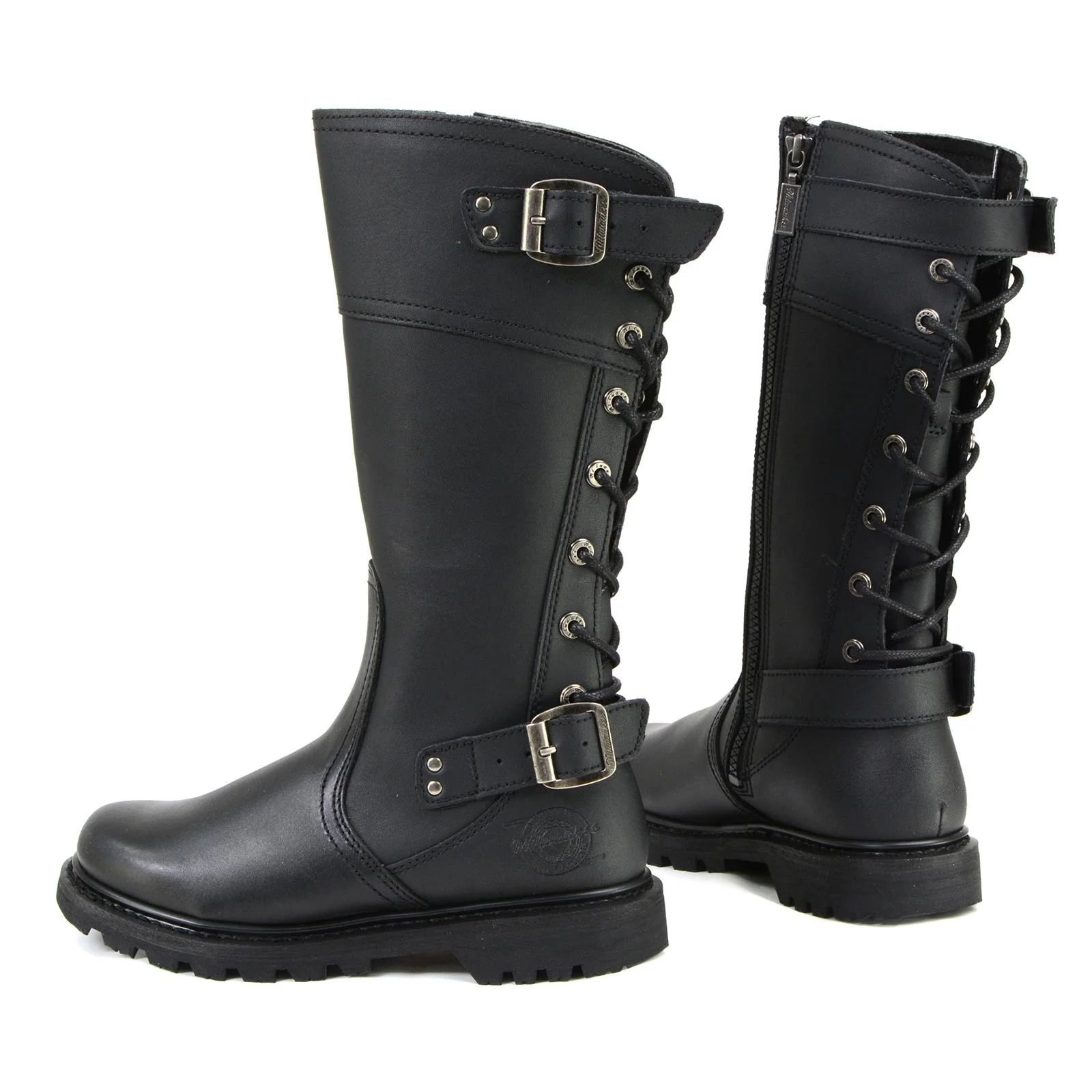 Milwaukee Motorcycle Clothing Company MB255 Dream Girl Women's 12 Inch Black Leather Motorcycle Boots - Image 4