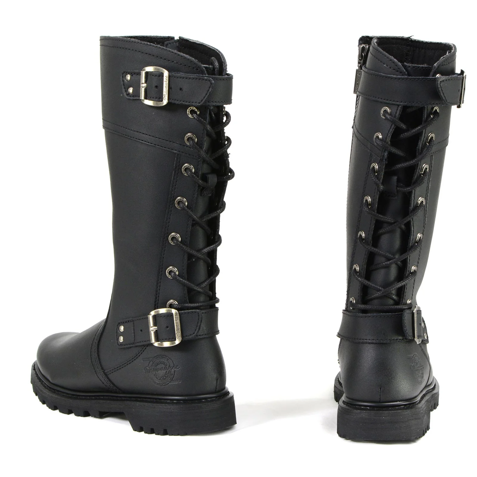 Milwaukee Motorcycle Clothing Company MB255 Dream Girl Women's 12 Inch Black Leather Motorcycle Boots - Image 5