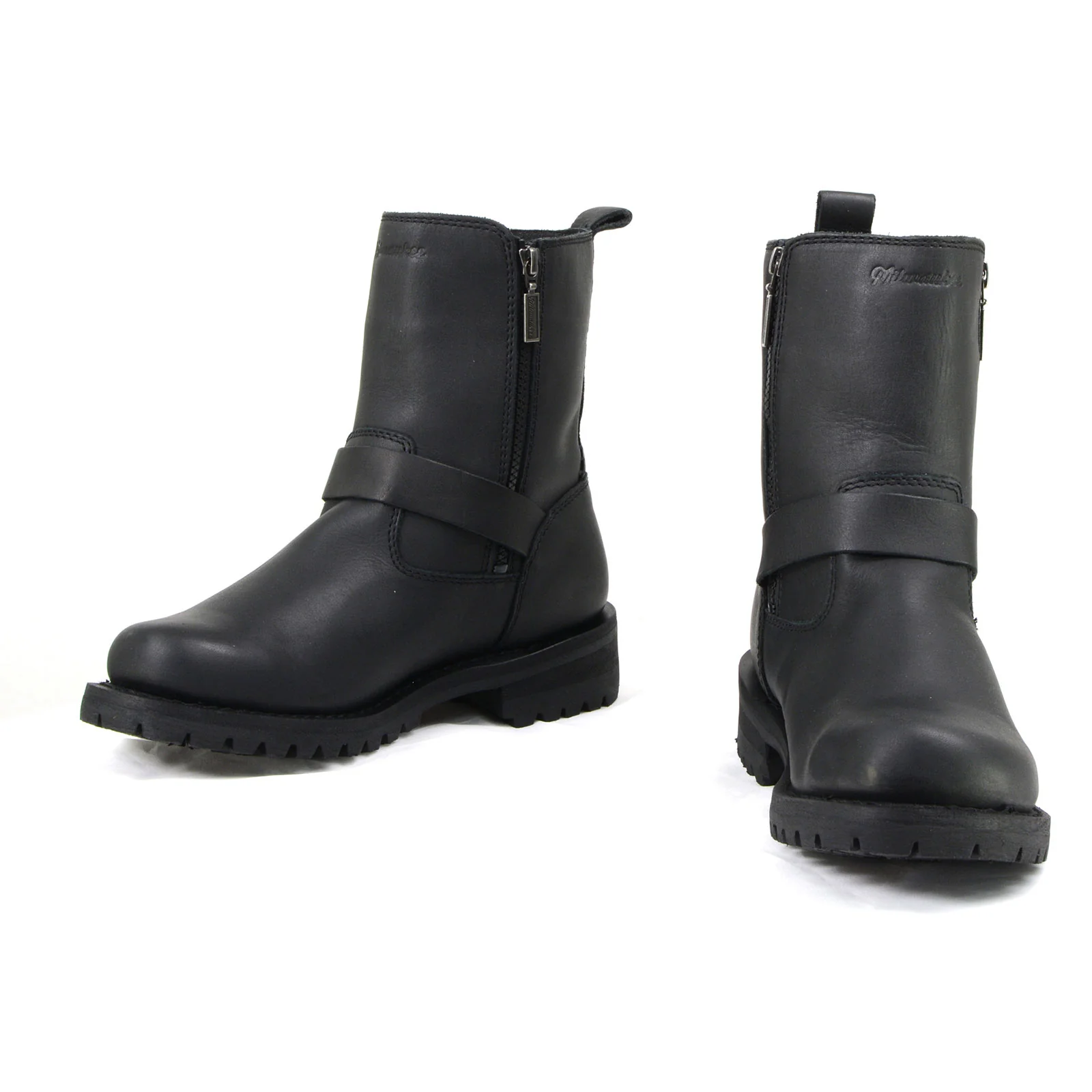 Milwaukee Motorcycle Clothing Company MB407 Men's Black Afterburner Motorcycle Leather Boots - Image 10
