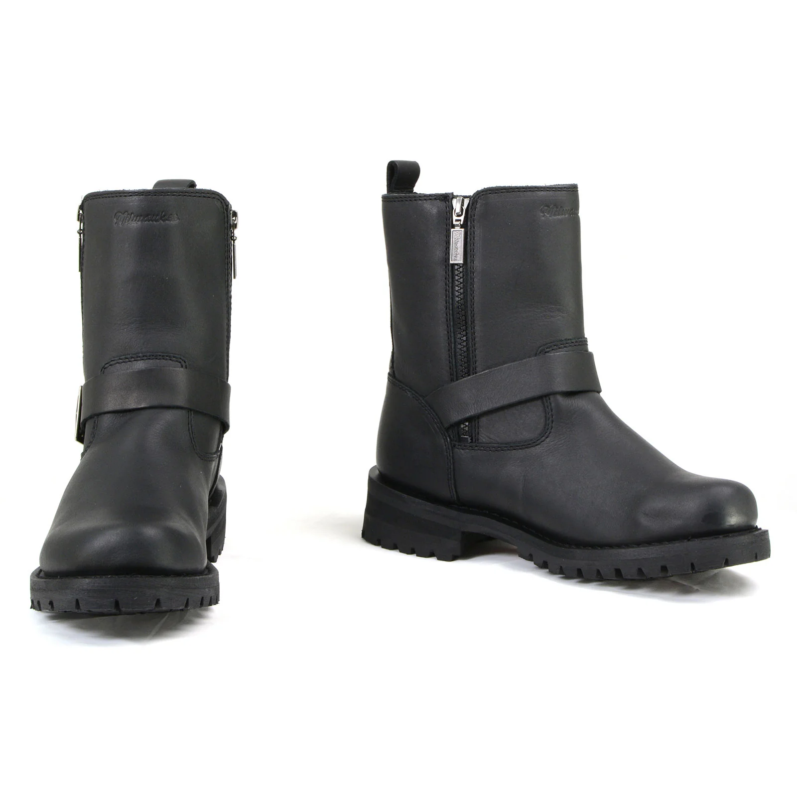 Milwaukee Motorcycle Clothing Company MB407 Men's Black Afterburner Motorcycle Leather Boots - Image 11