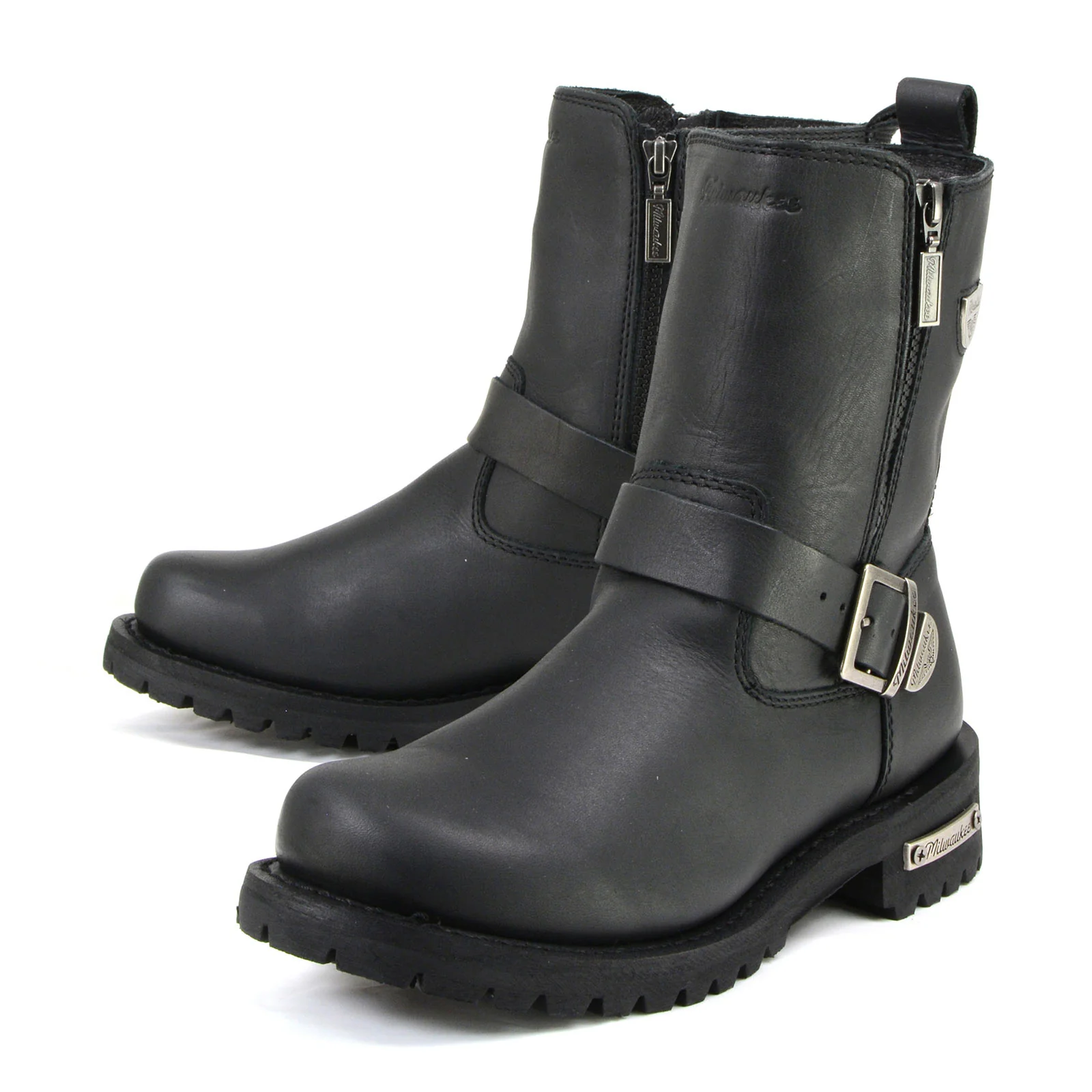 Milwaukee Motorcycle Clothing Company MB407 Men's Black Afterburner Motorcycle Leather Boots - Image 3